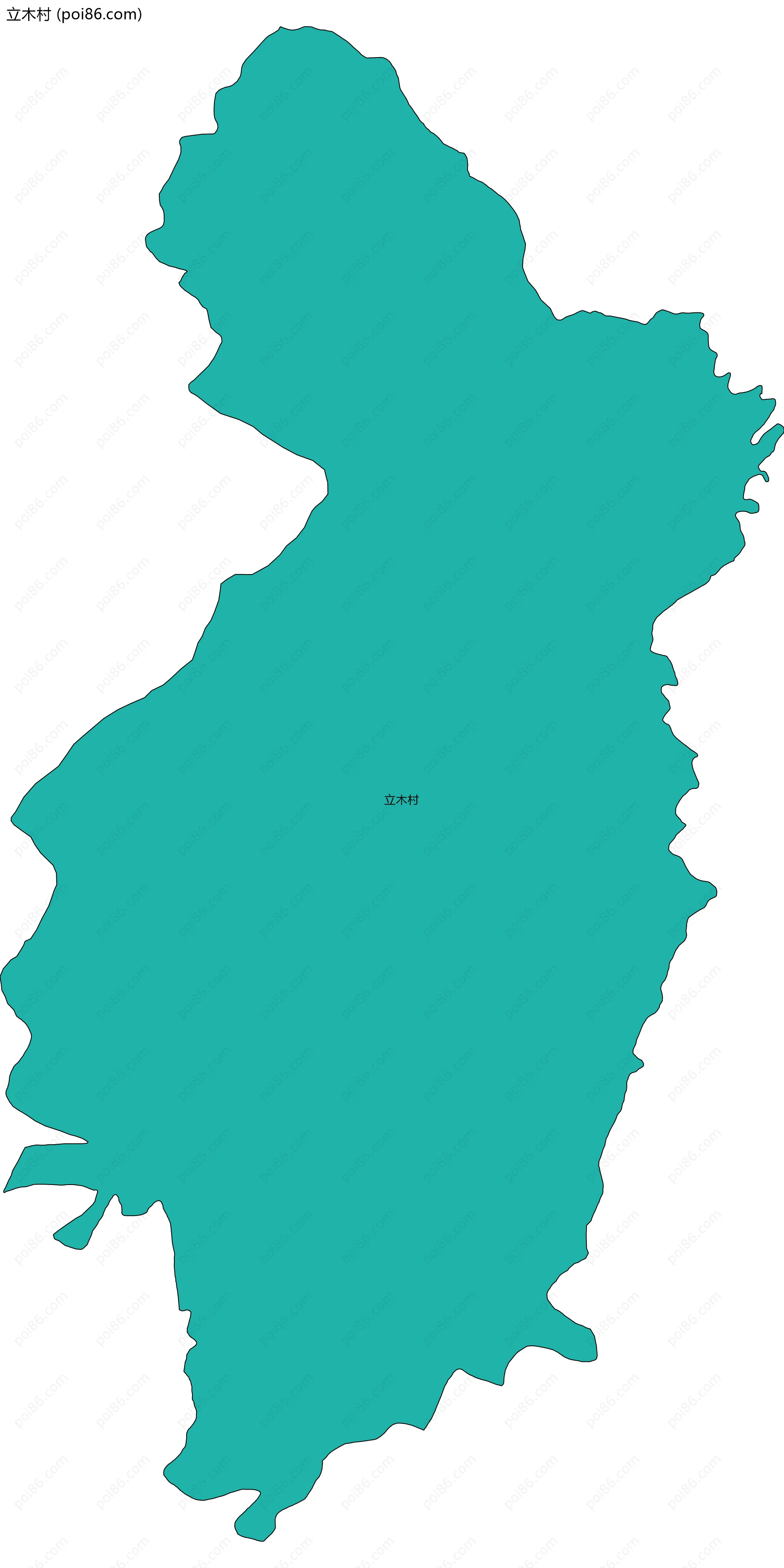 立木村边界地图