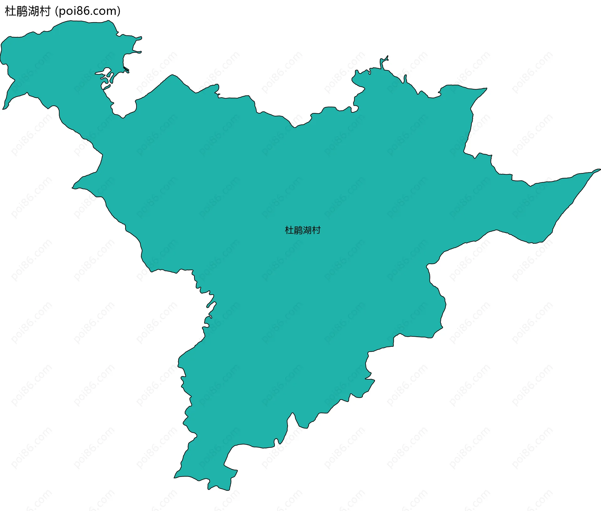 杜鹃湖村边界地图