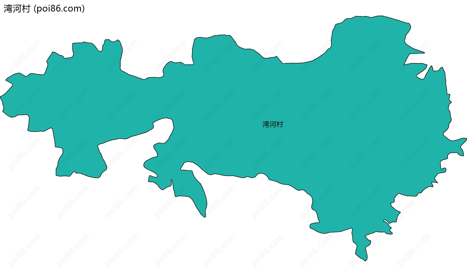 湾河村边界地图