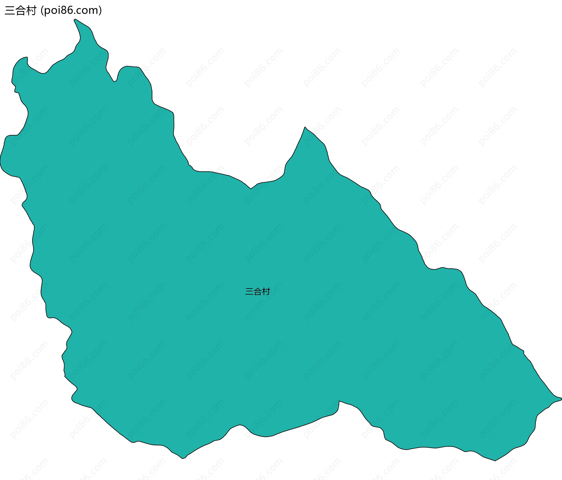 三合村边界地图
