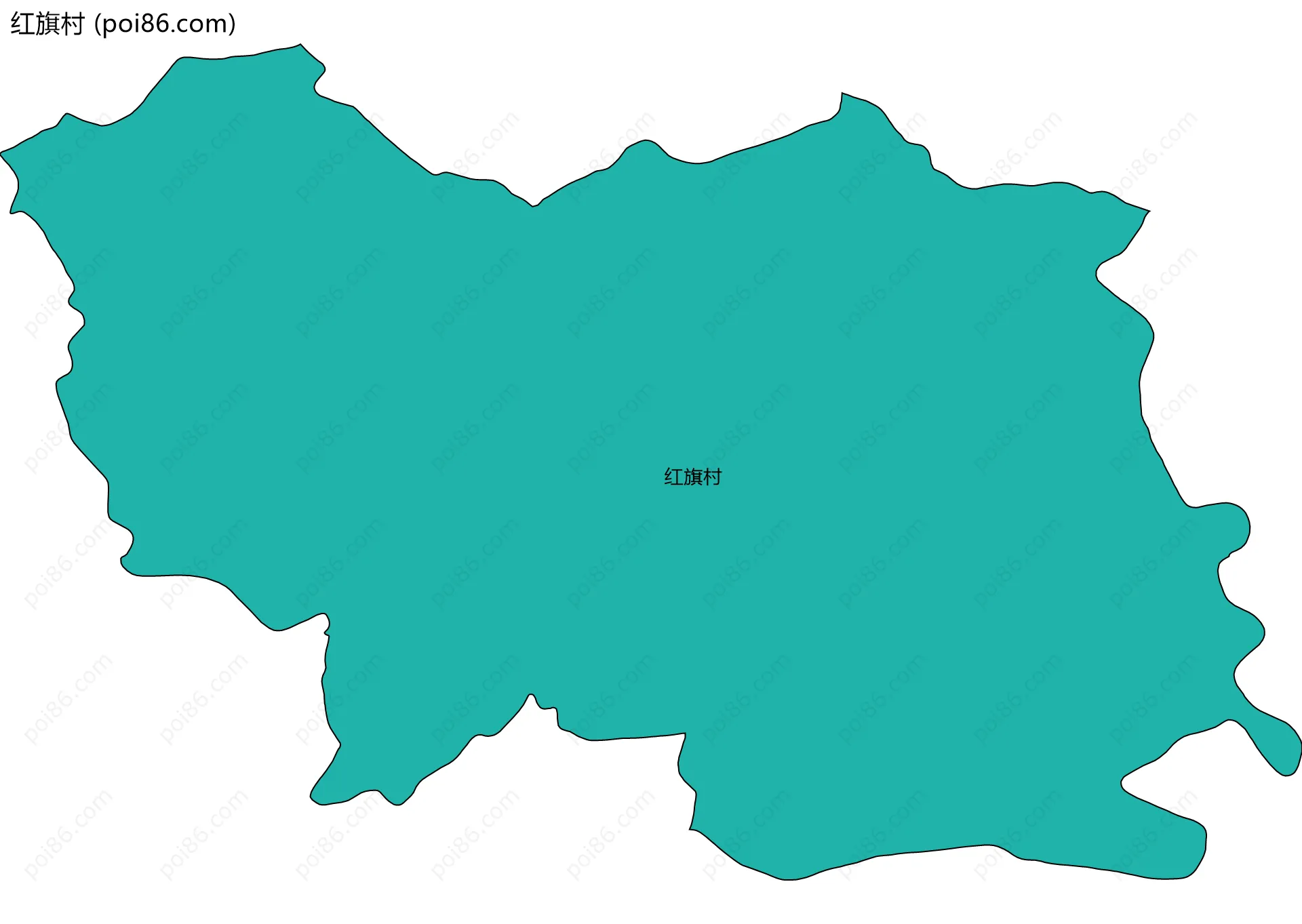 红旗村边界地图