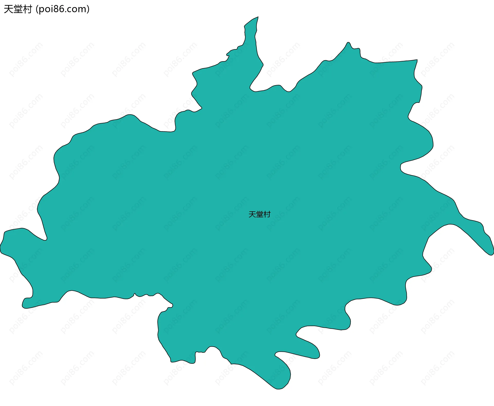 天堂村边界地图