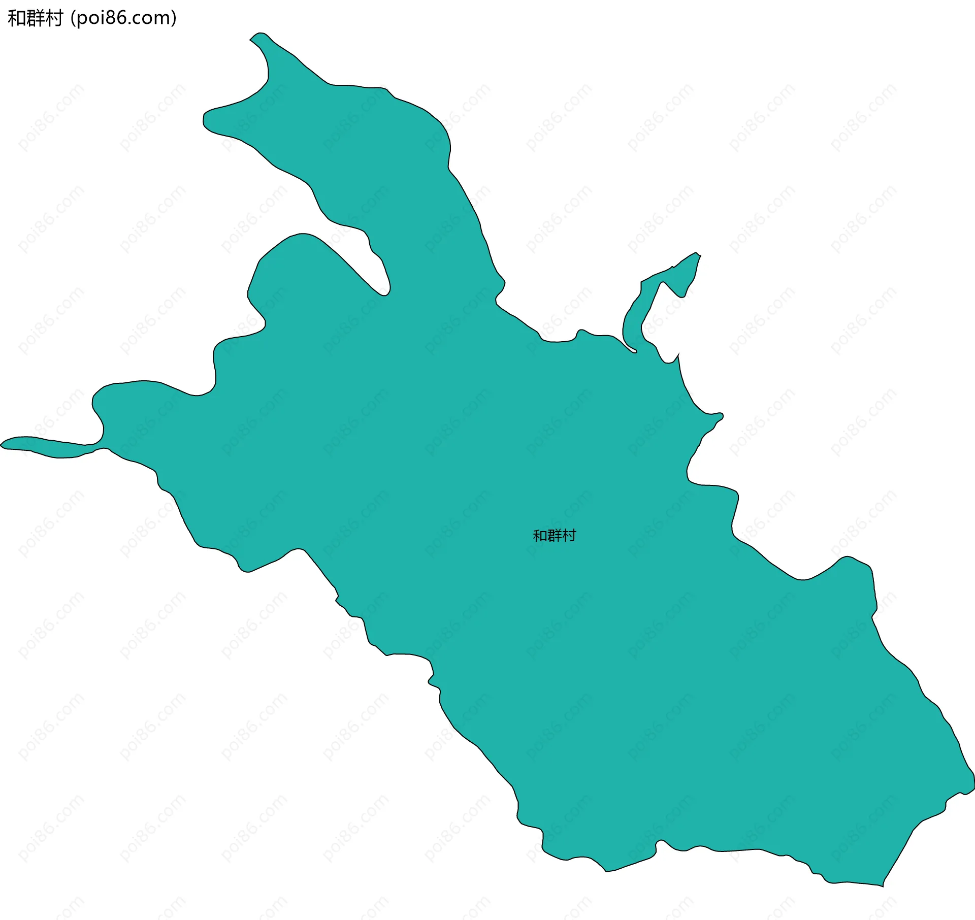 和群村边界地图