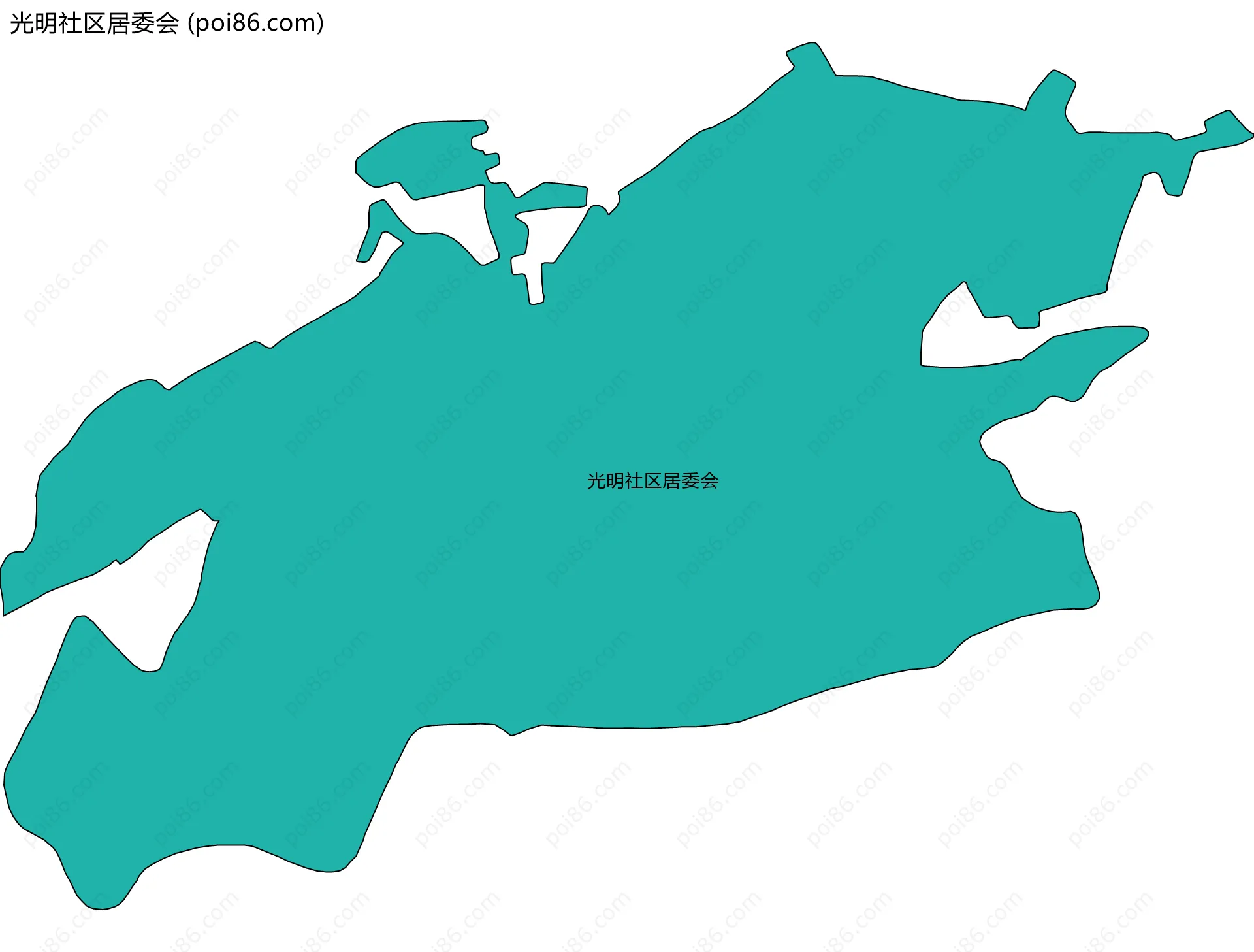光明社区居委会边界地图