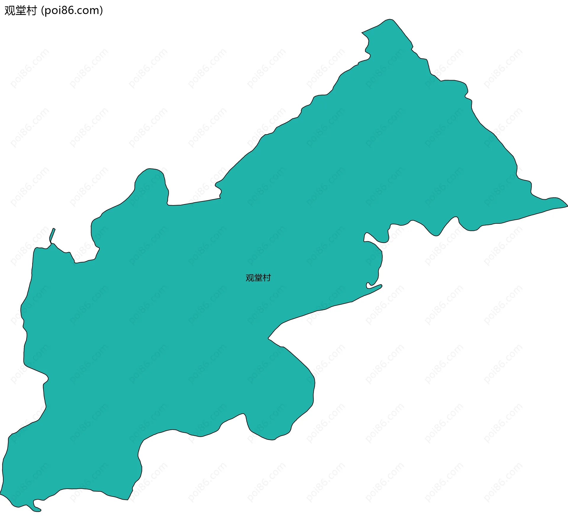 观堂村边界地图