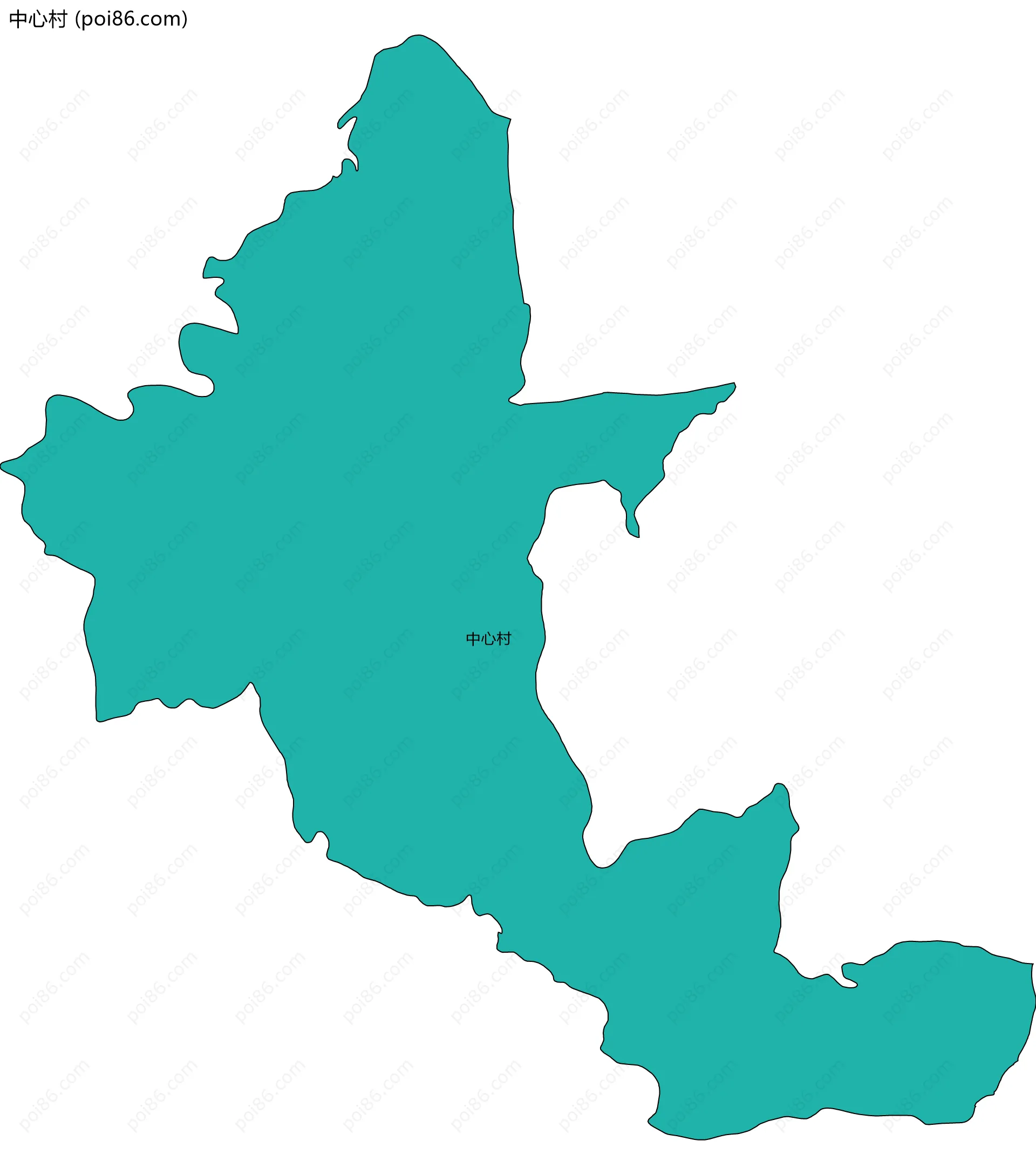 中心村边界地图