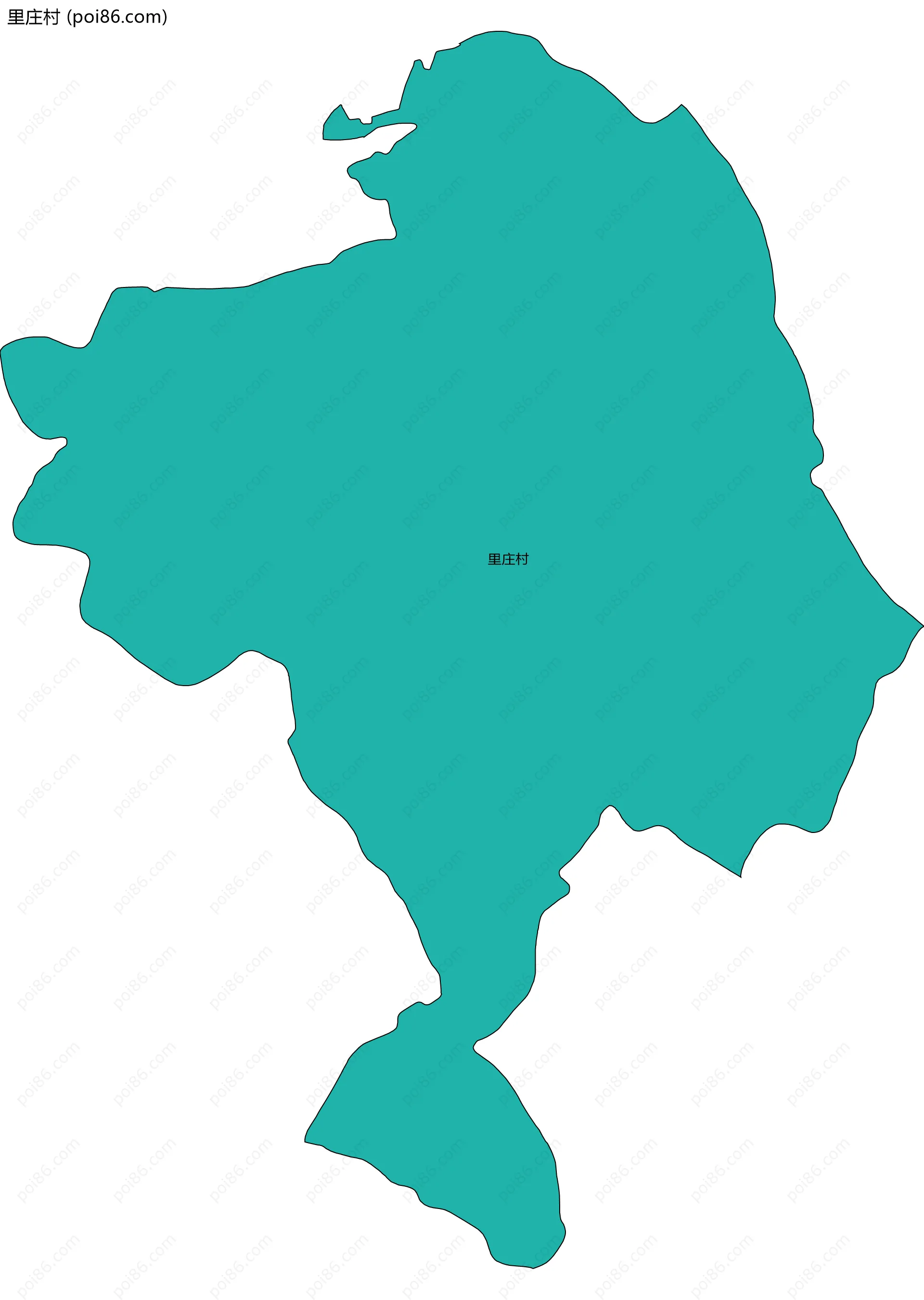 里庄村边界地图