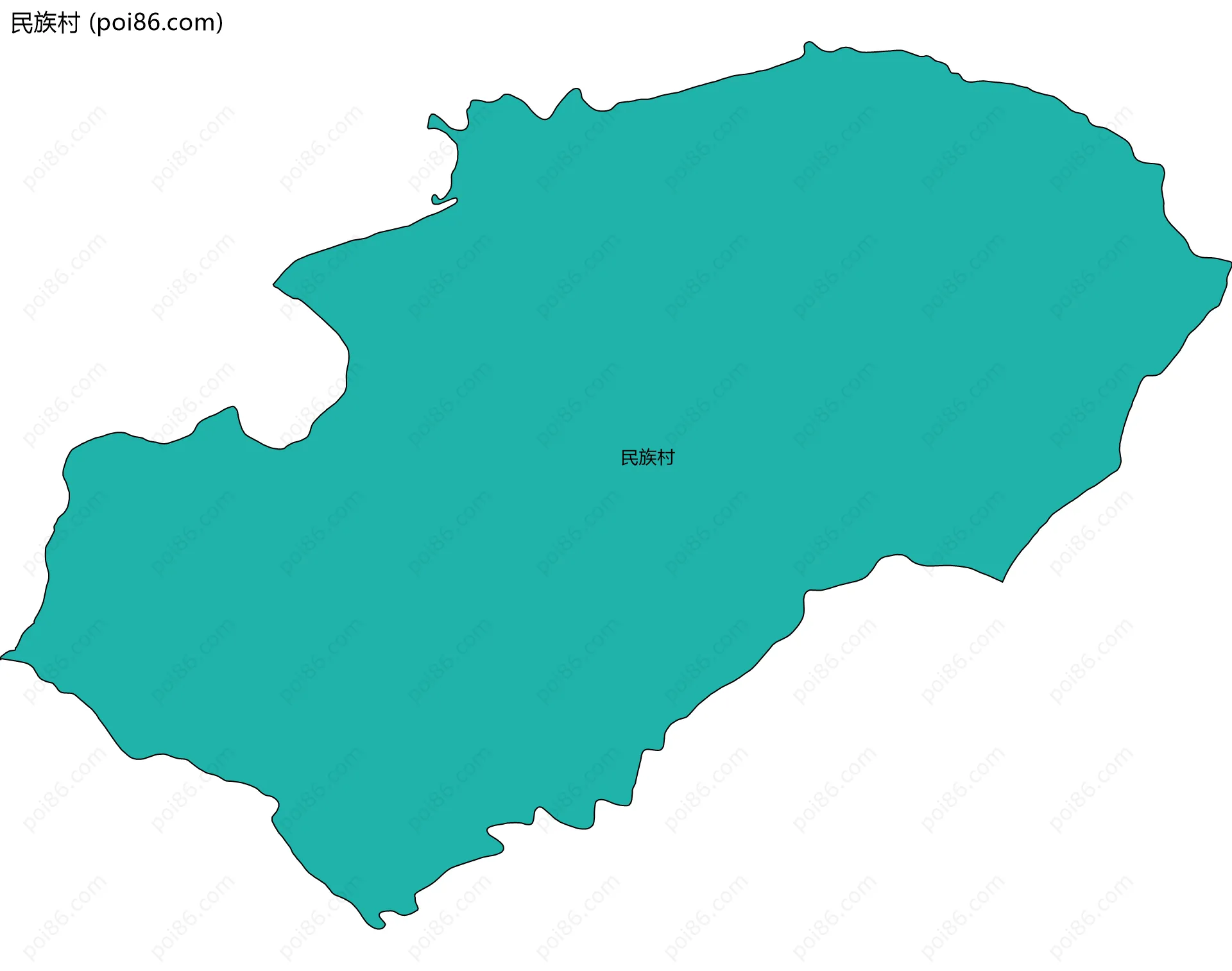 民族村边界地图