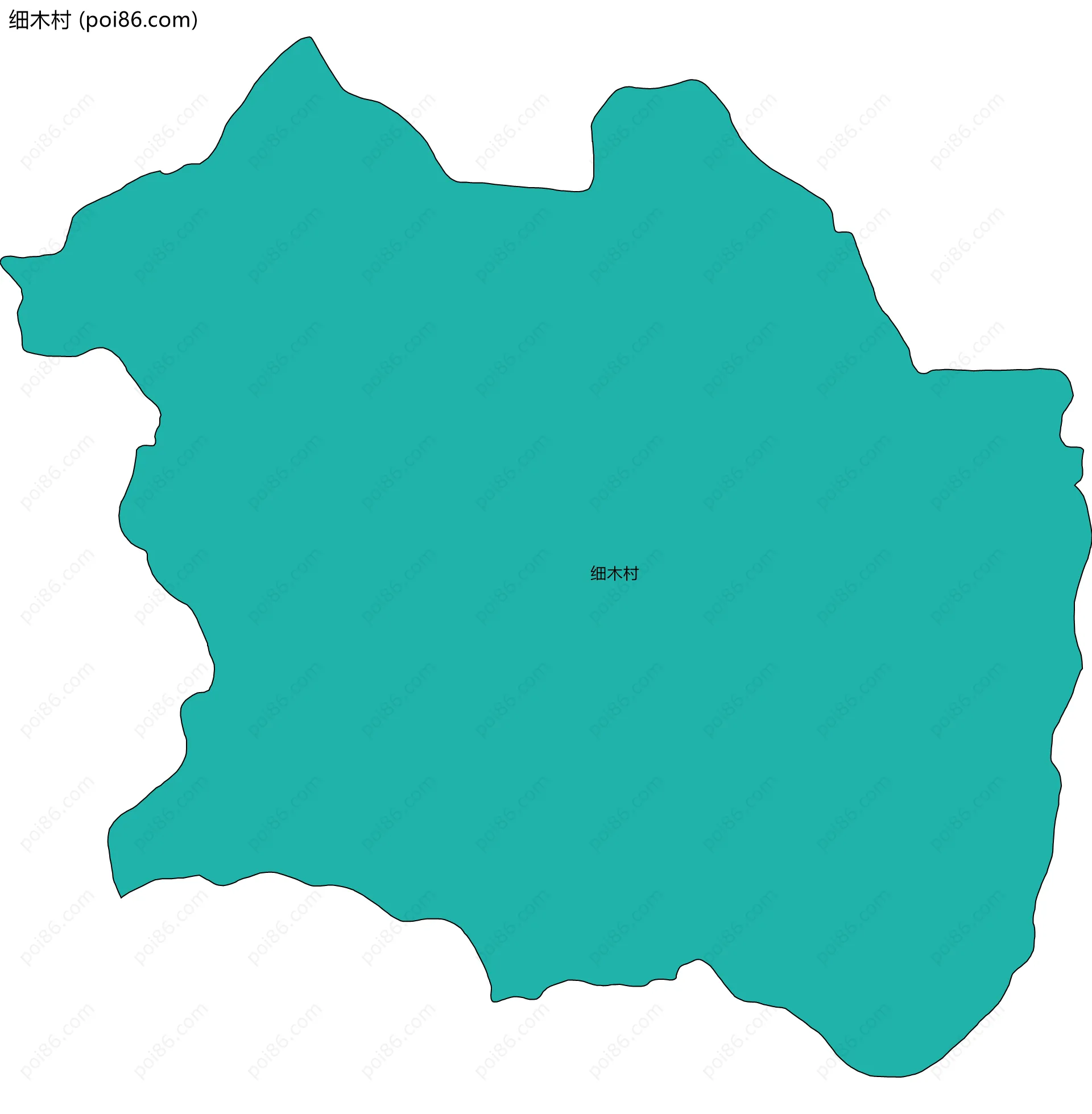 细木村边界地图