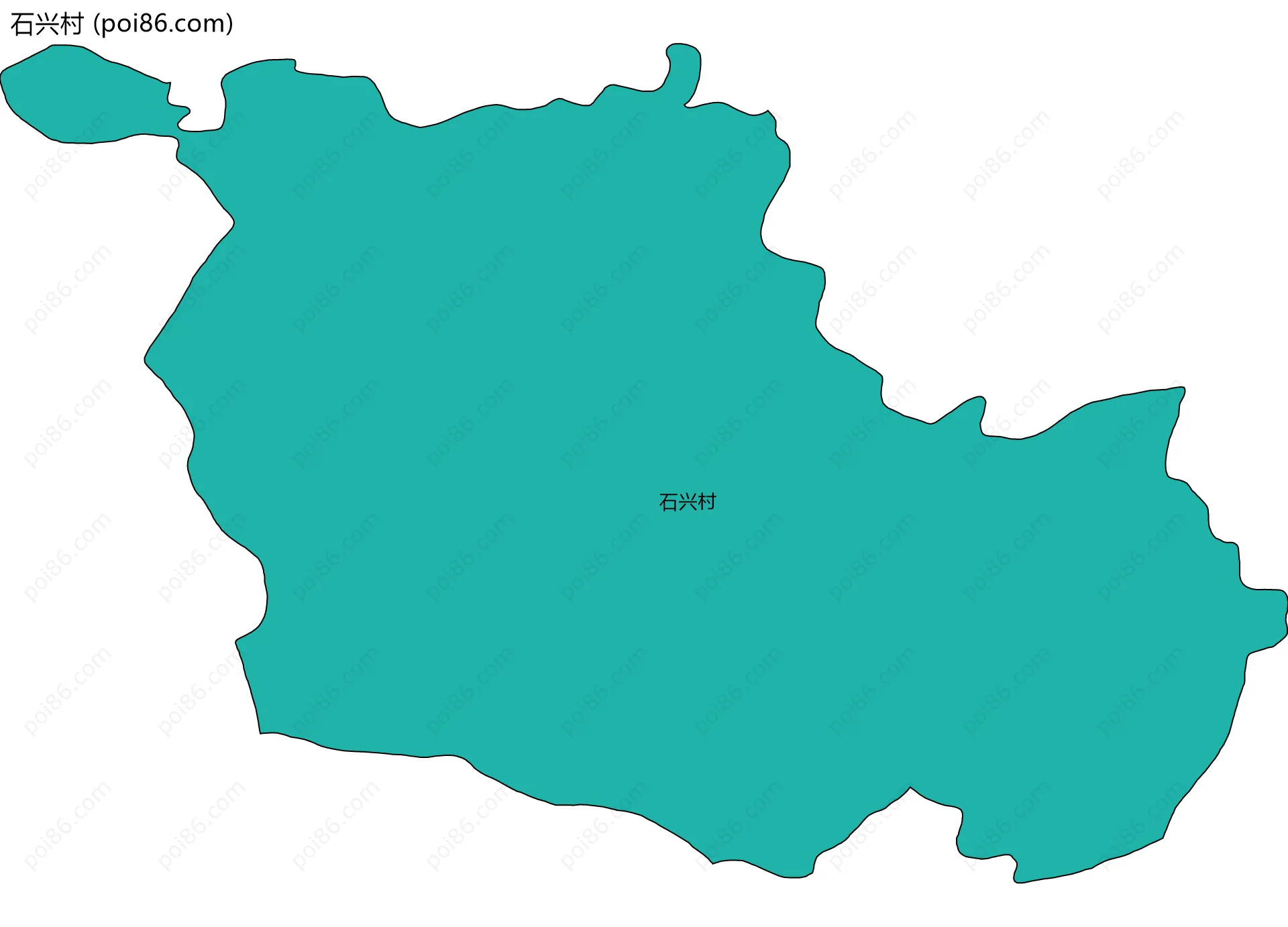 石兴村边界地图