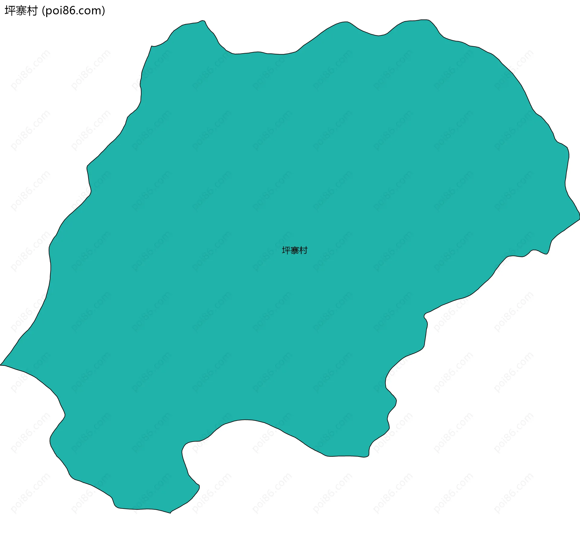 坪寨村边界地图