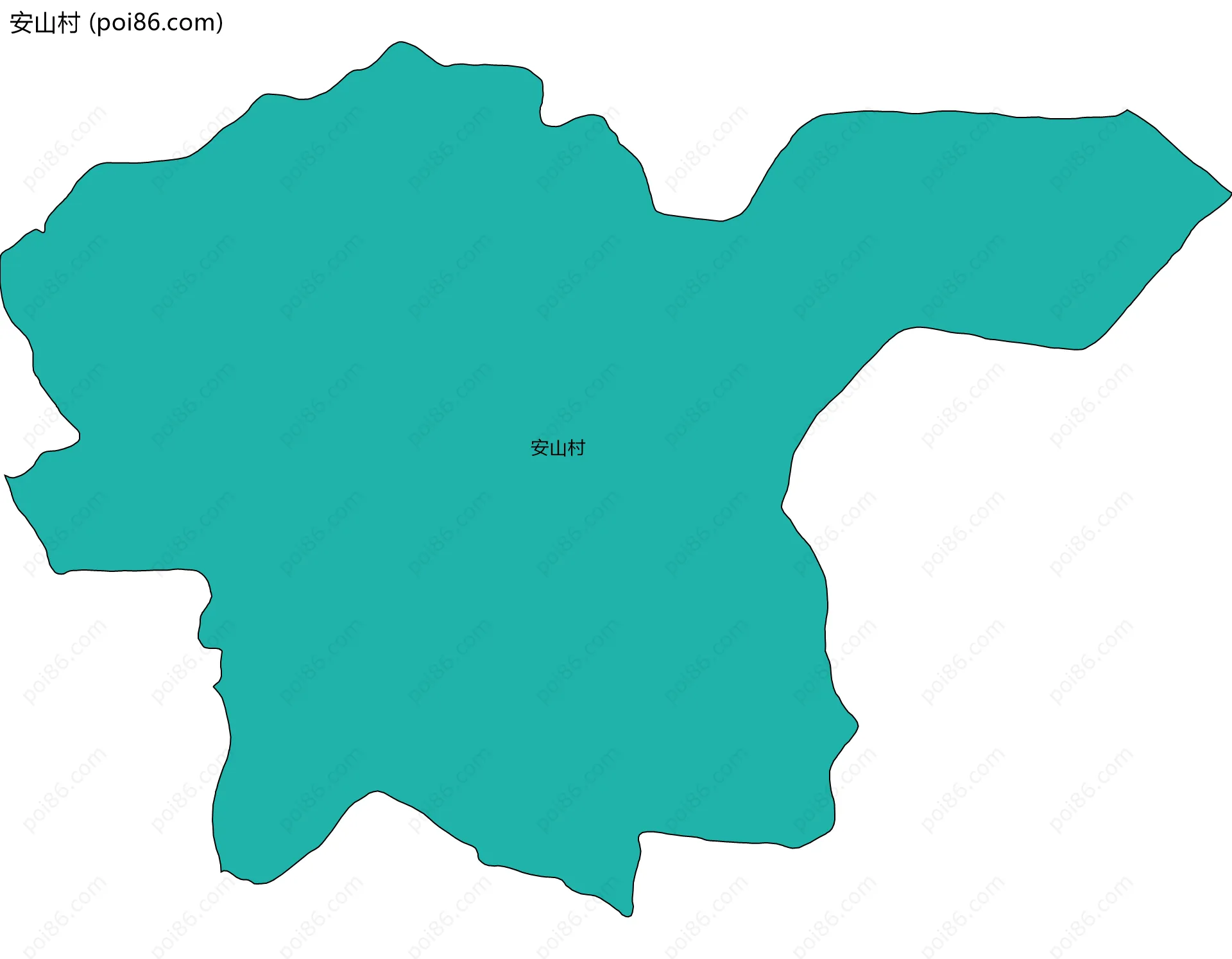 安山村边界地图