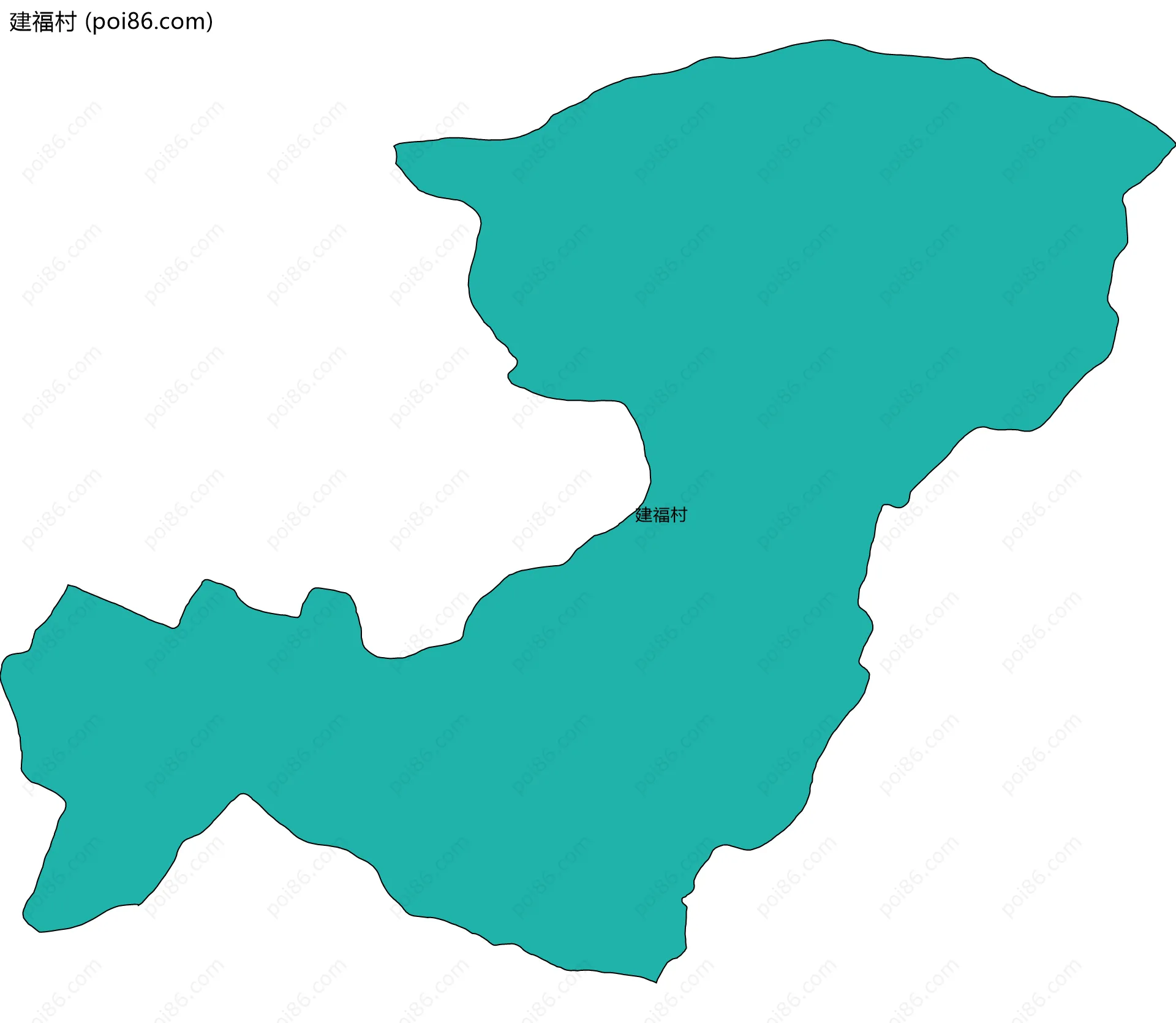 建福村边界地图