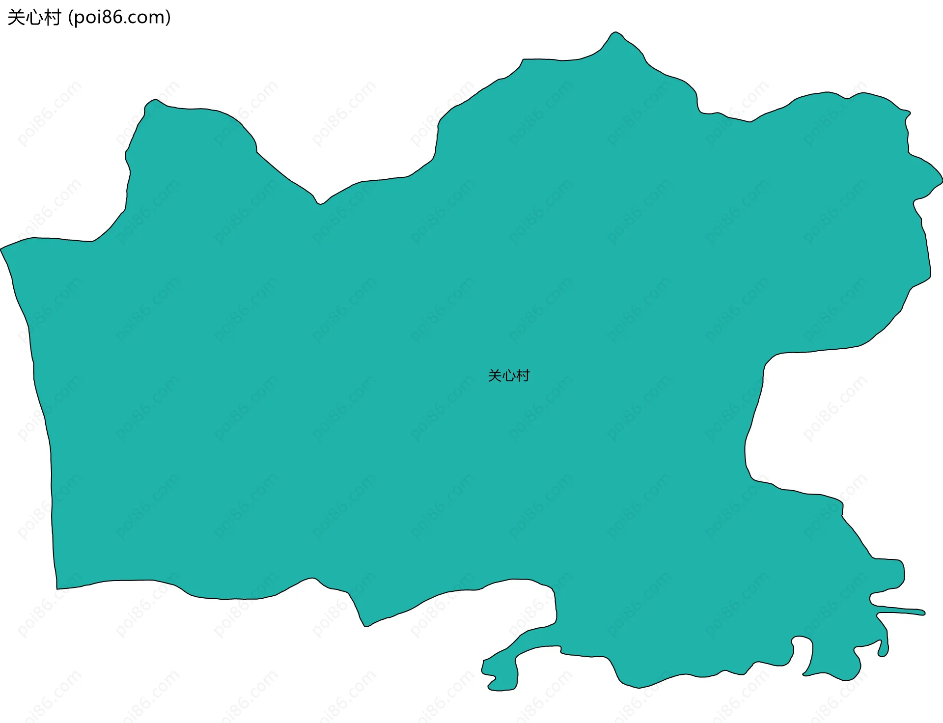 关心村边界地图
