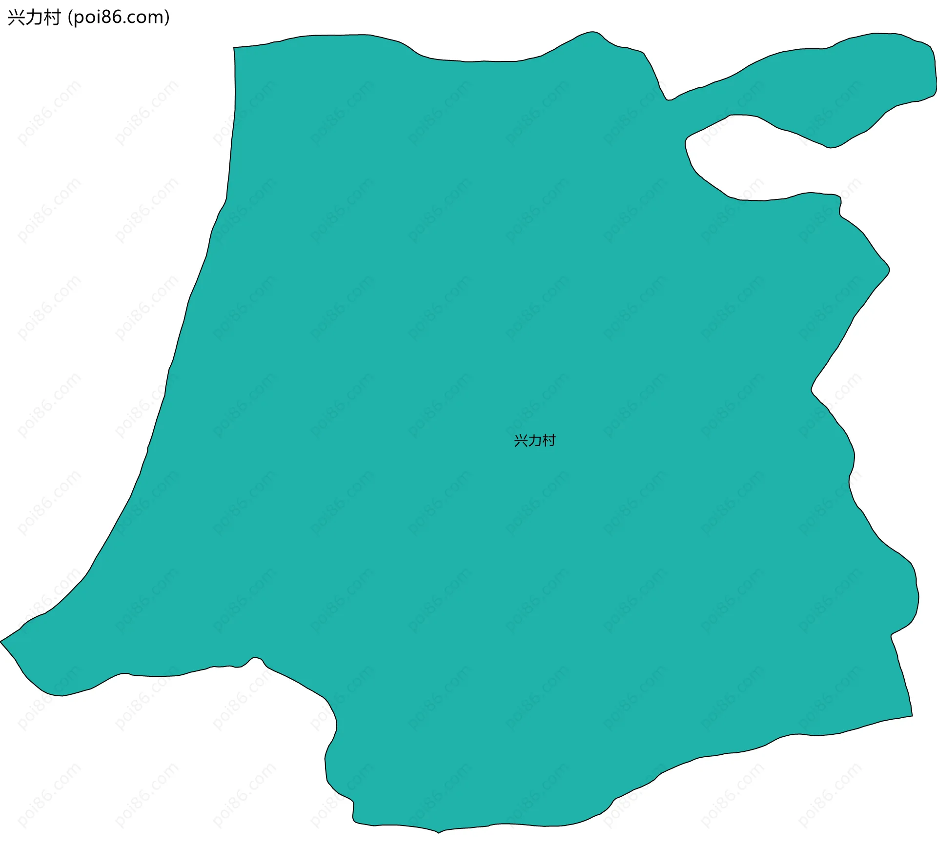 兴力村边界地图