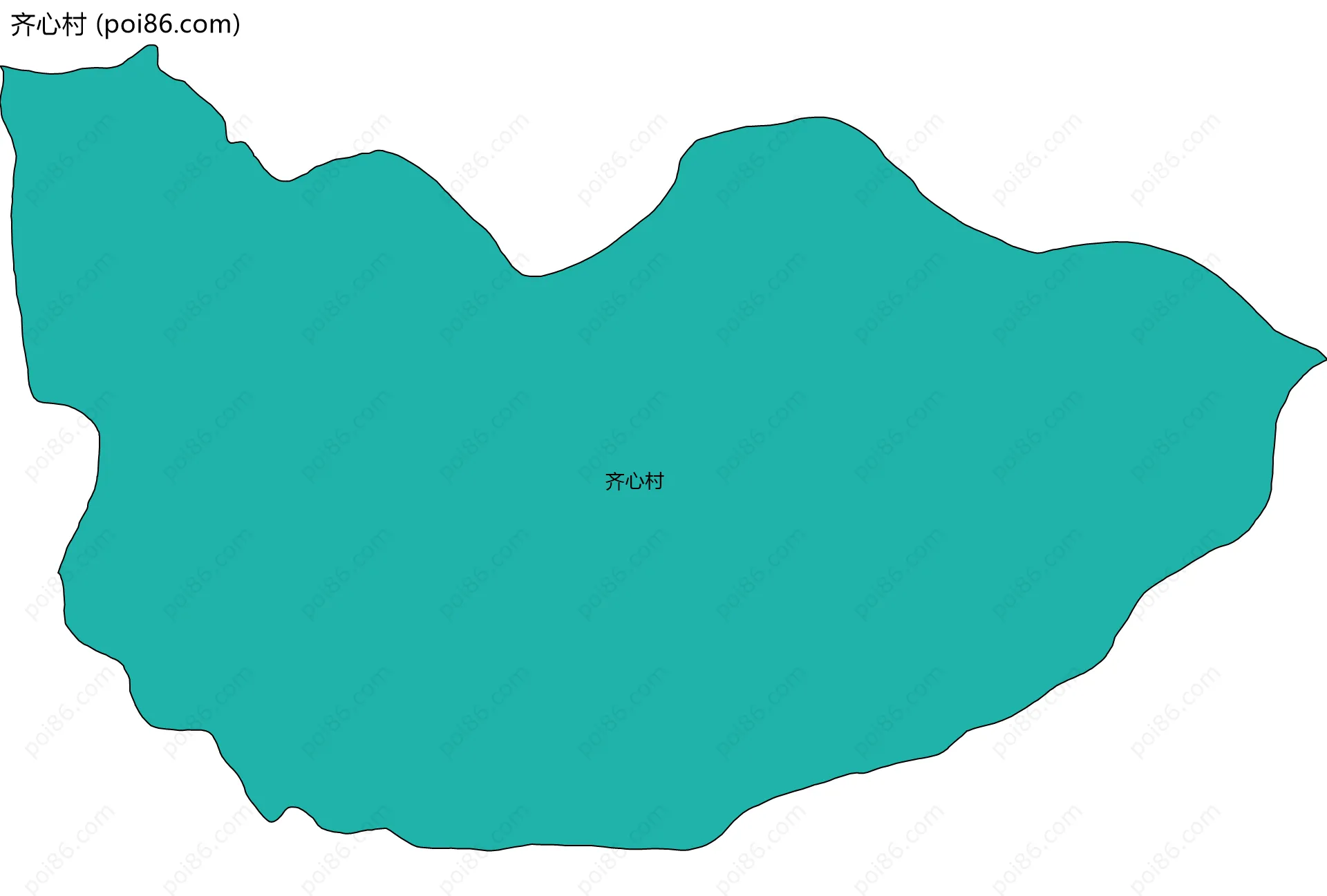 齐心村边界地图