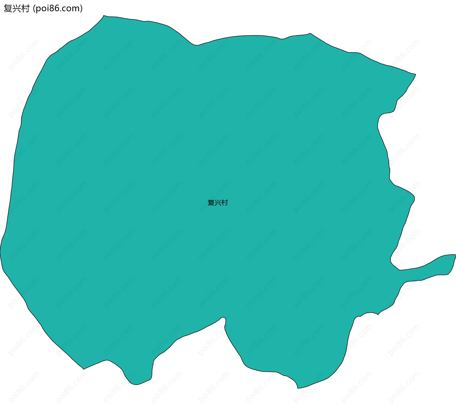 复兴村边界地图