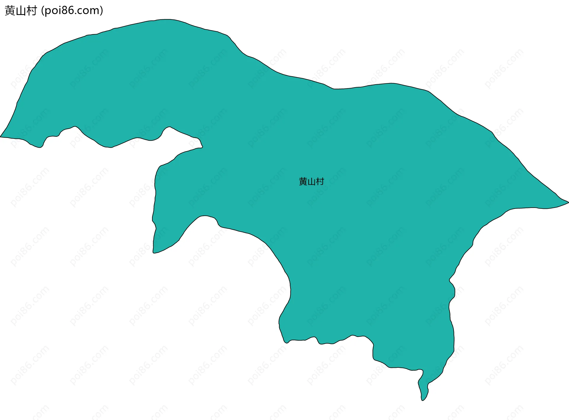 黄山村边界地图