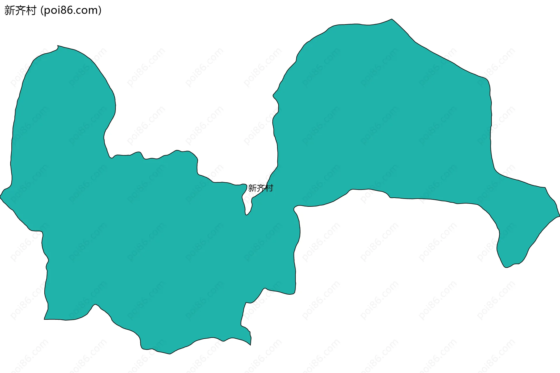新齐村边界地图
