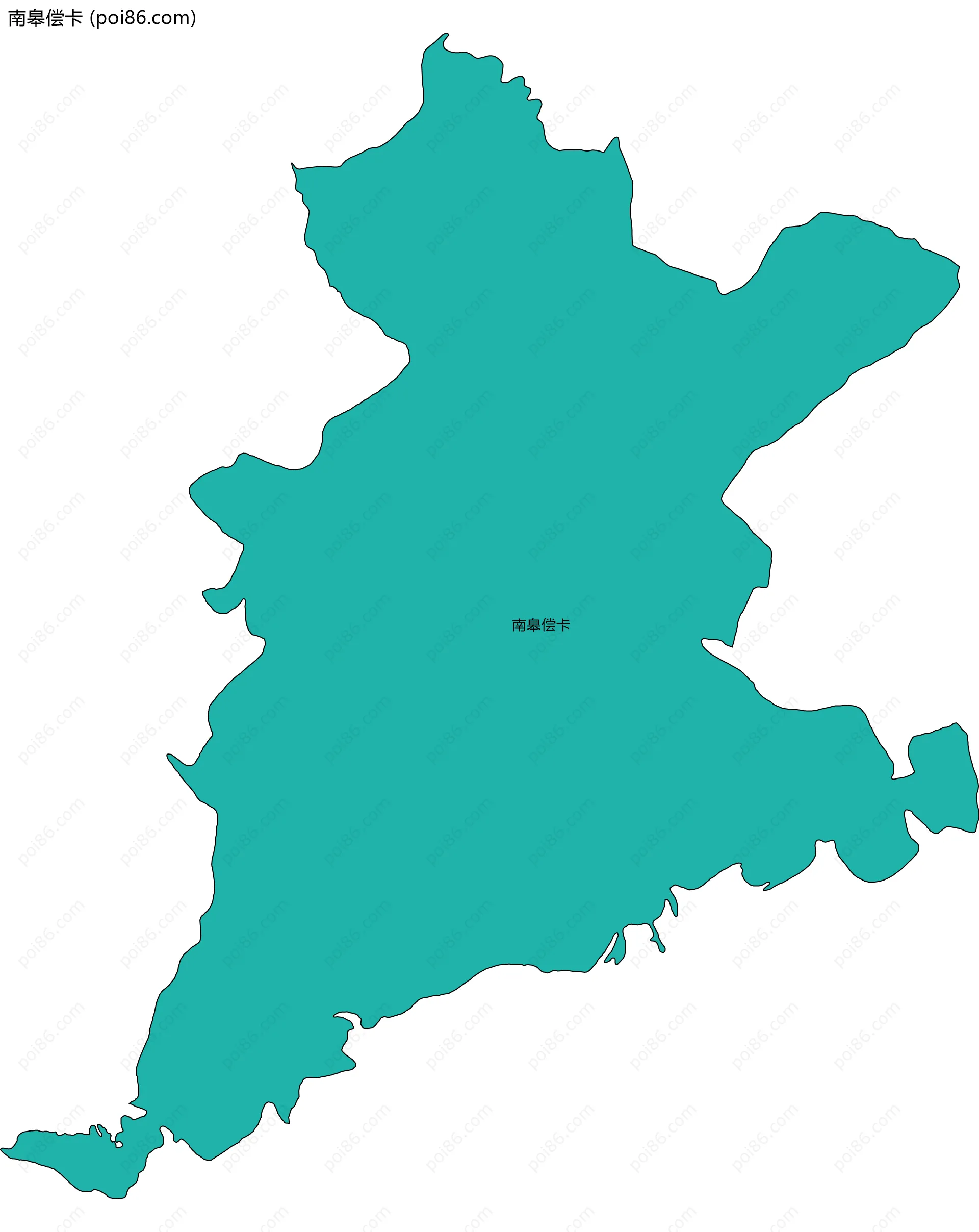 南皋偿卡边界地图
