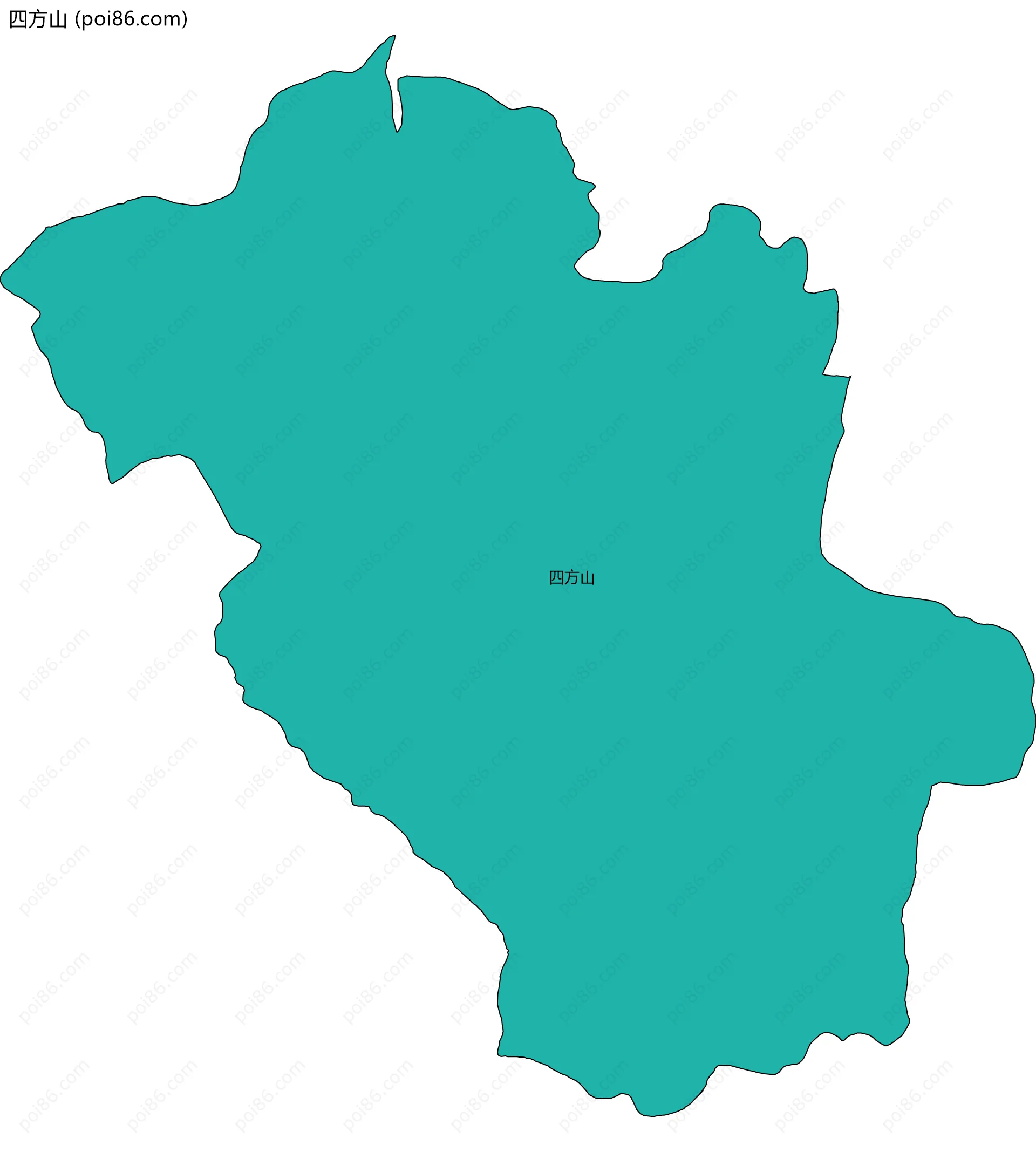 四方山边界地图