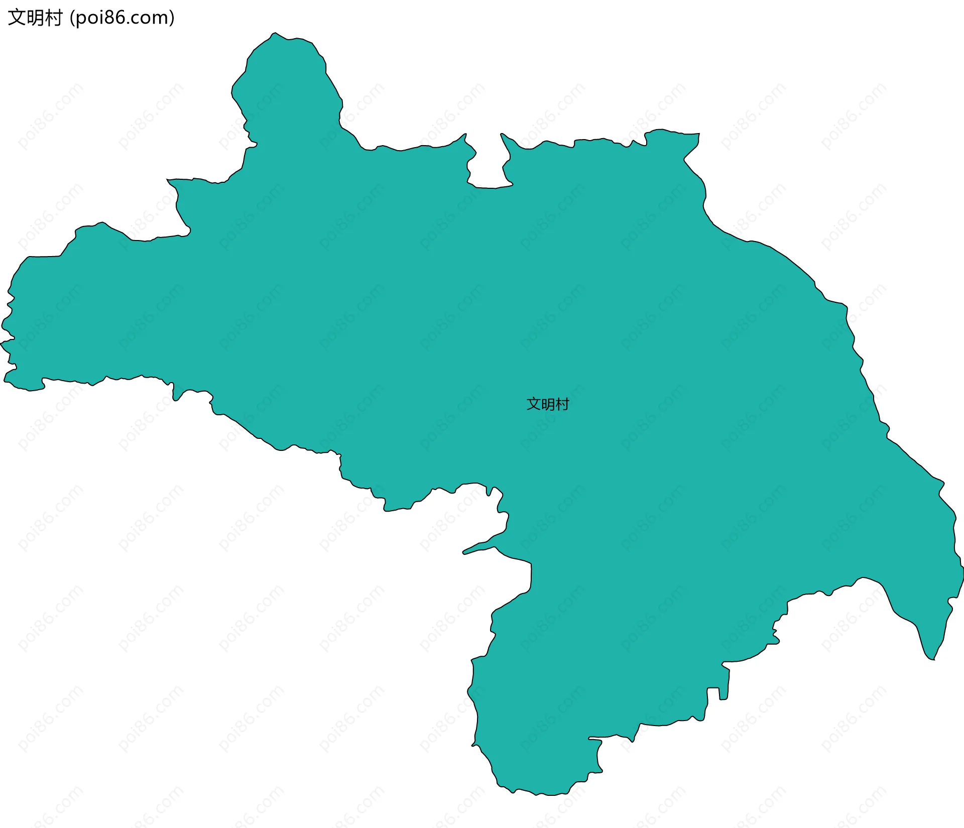 文明村边界地图