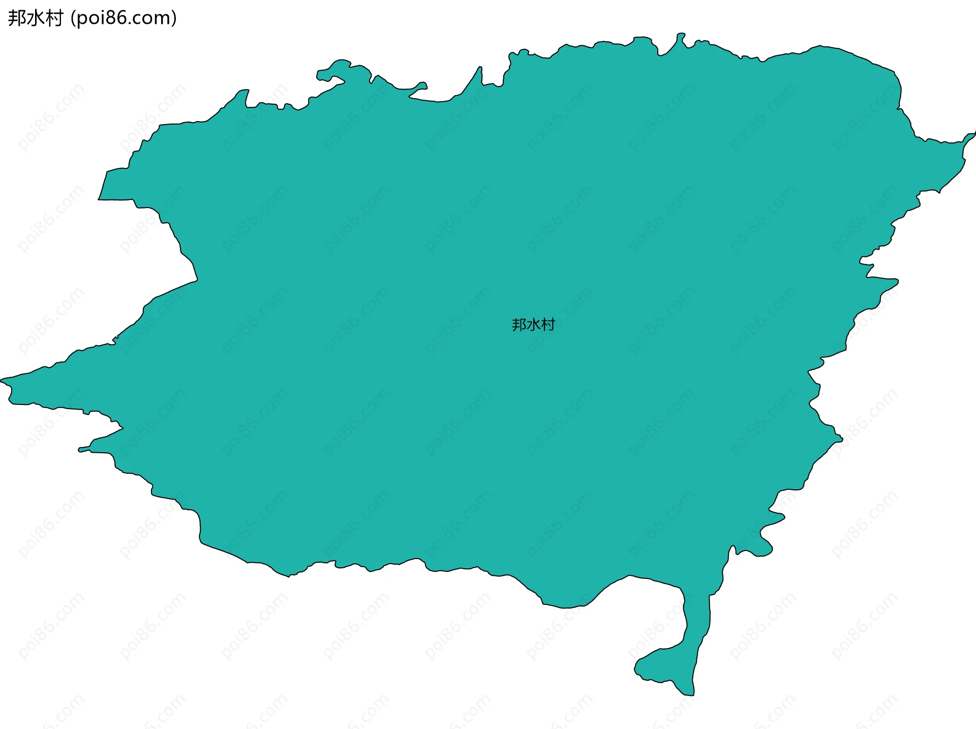 邦水村边界地图