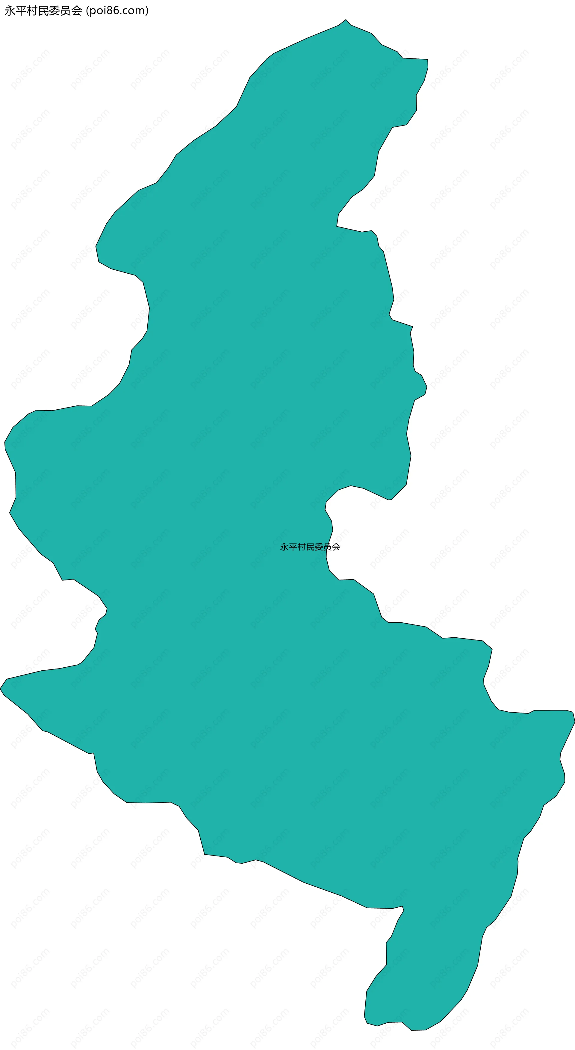 永平村民委员会边界地图