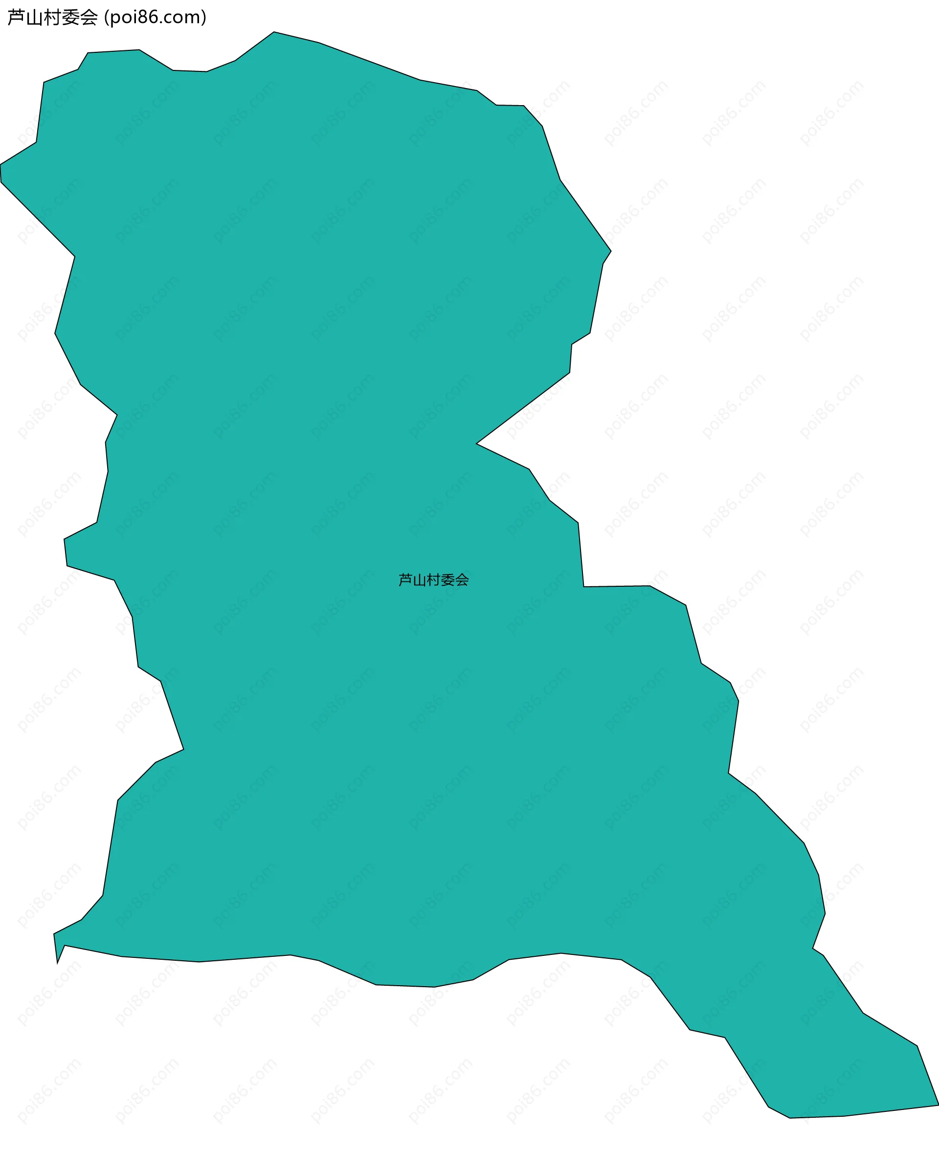 芦山村委会边界地图