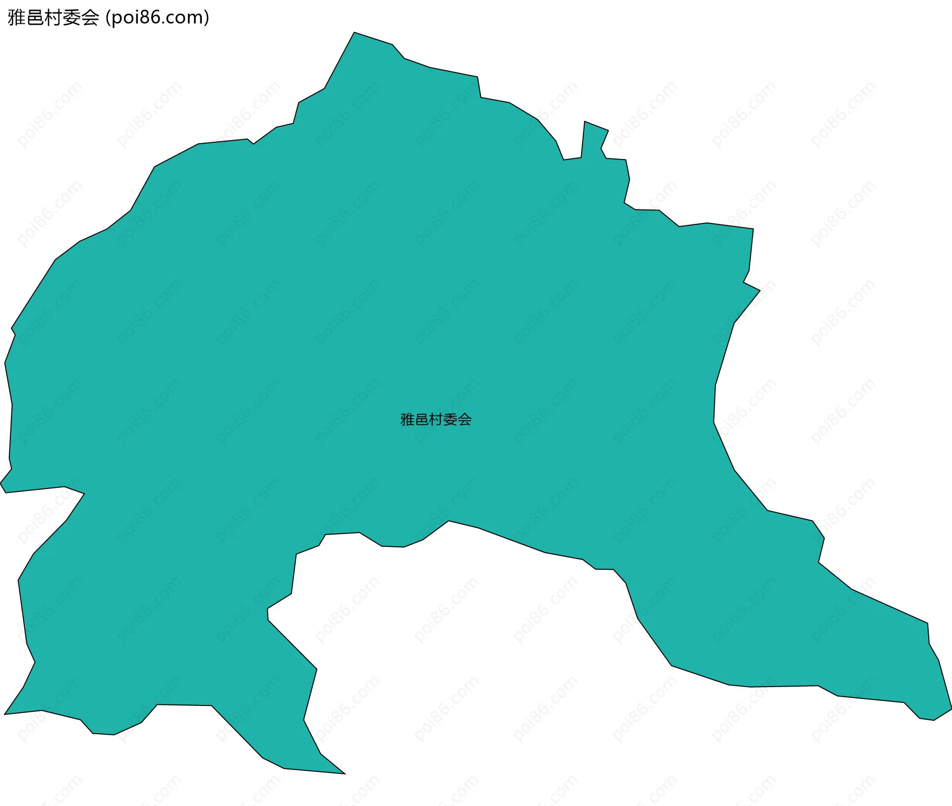 雅邑村委会边界地图