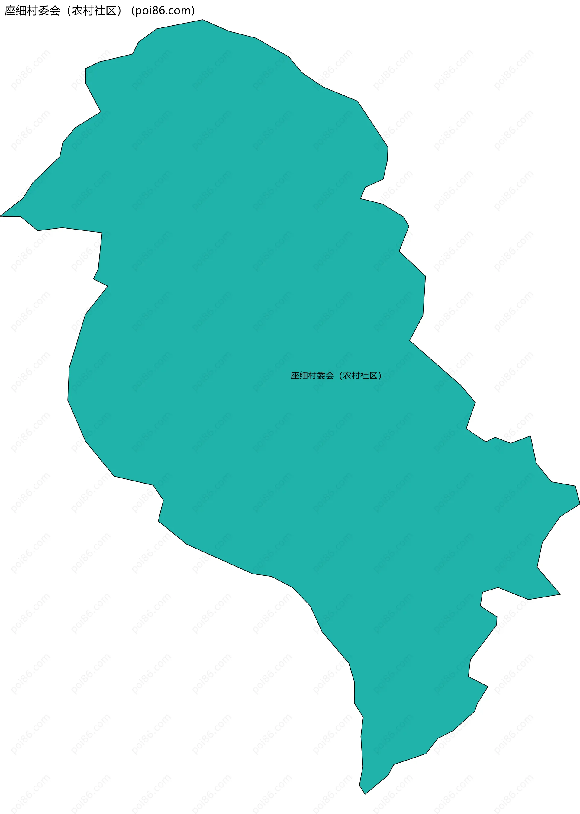 座细村委会（农村社区）边界地图