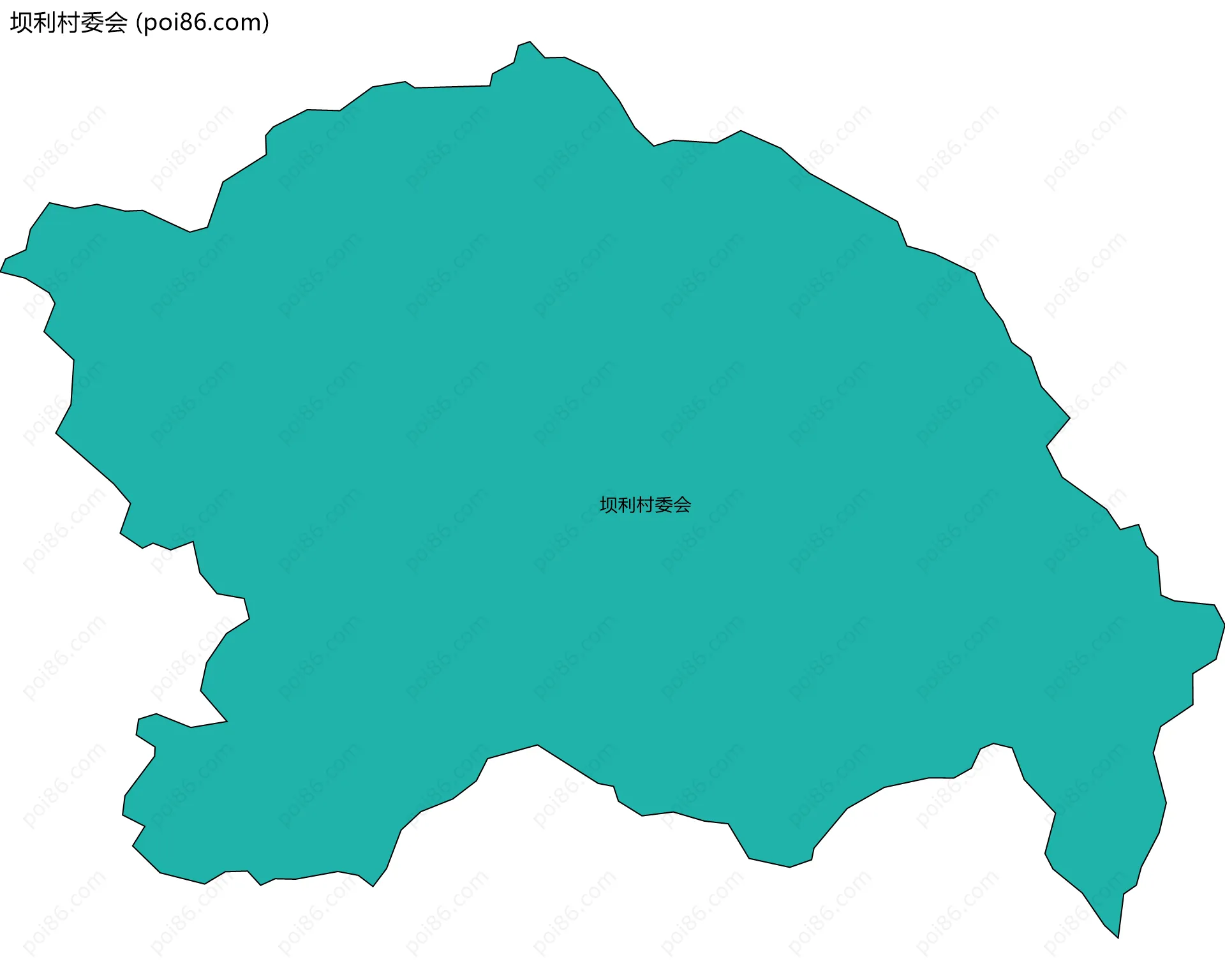 坝利村委会边界地图