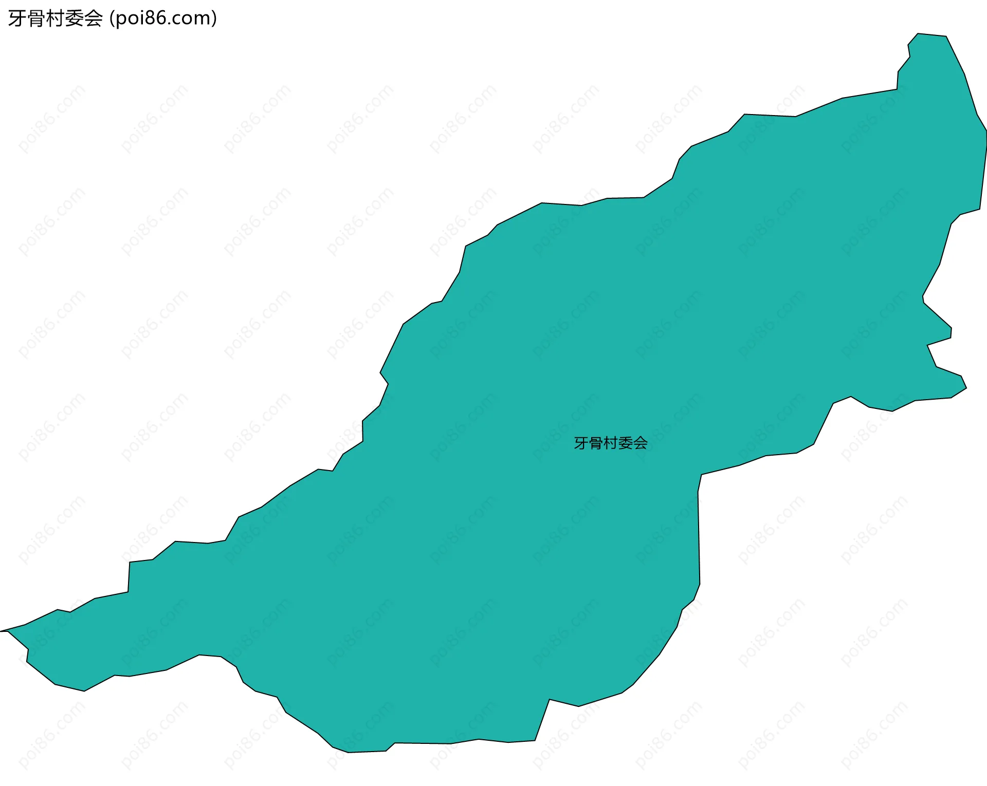牙骨村委会边界地图
