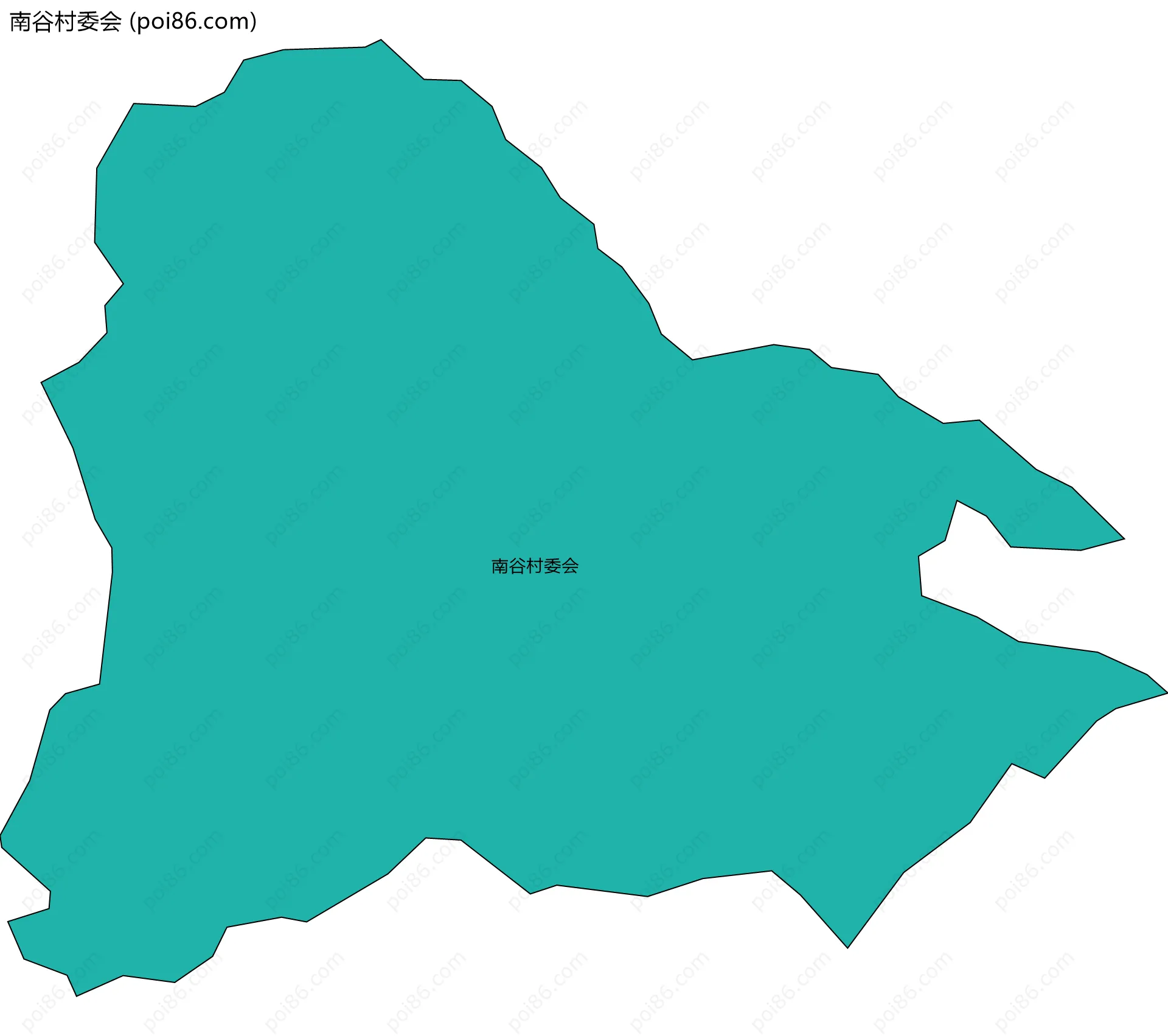 南谷村委会边界地图