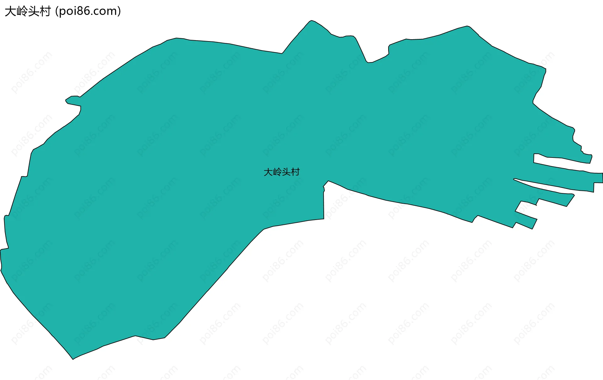 大岭头村边界地图