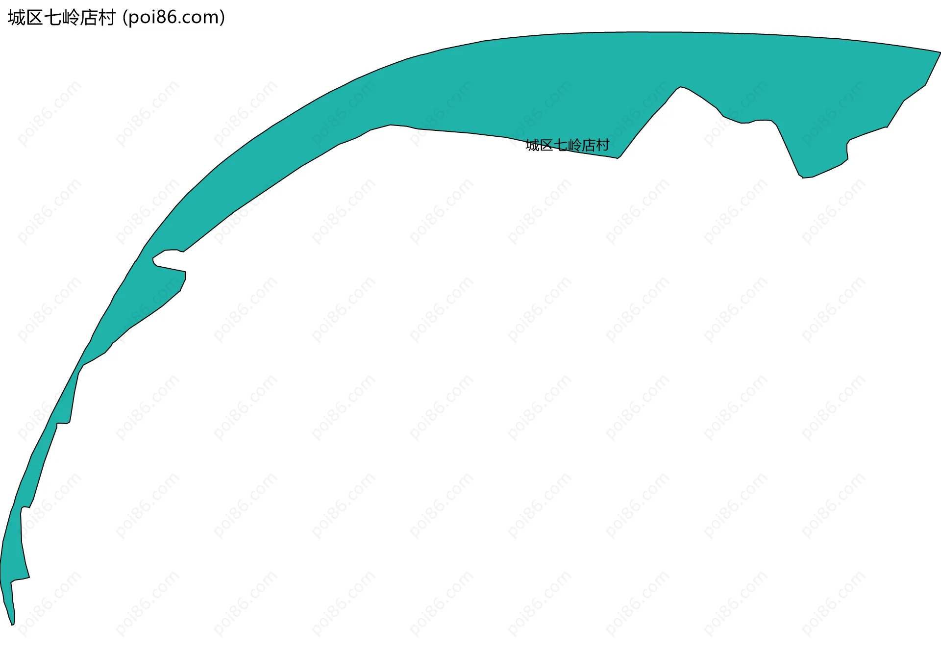 城区七岭店村边界地图