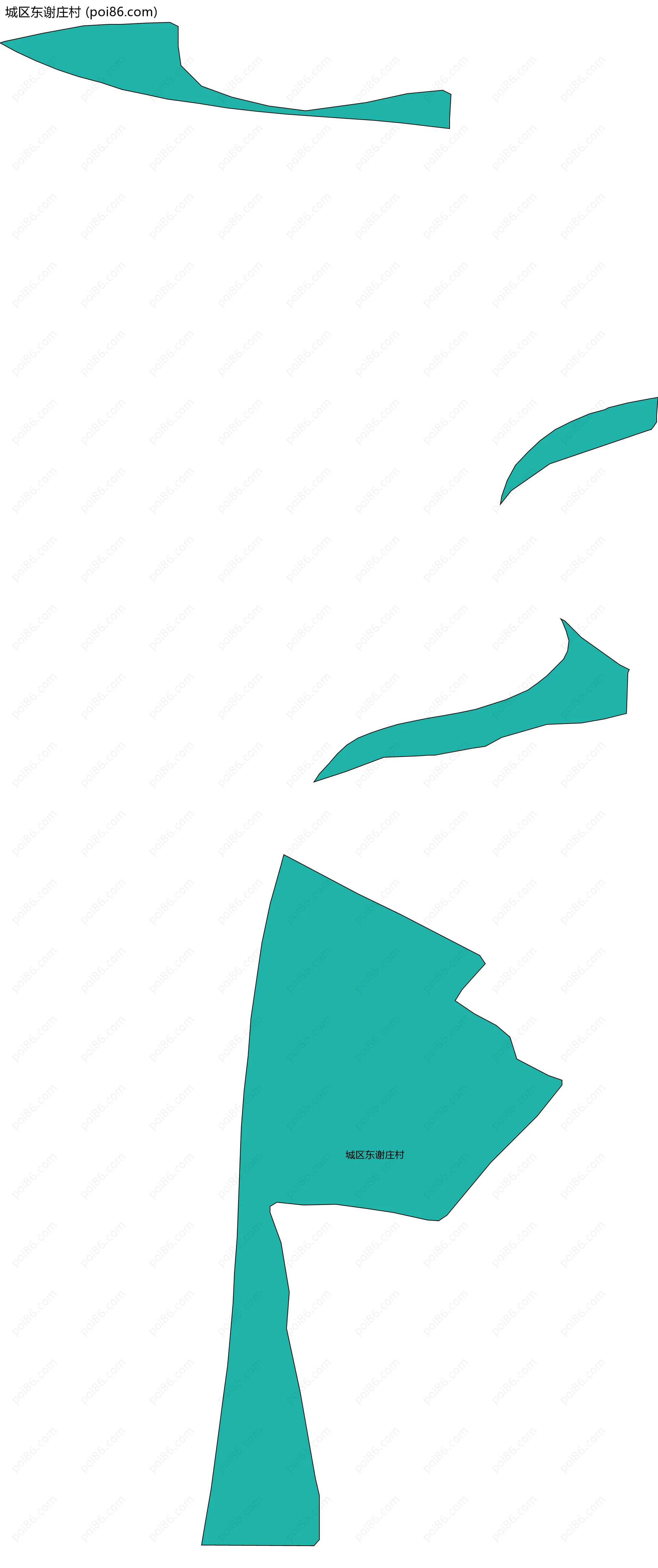 城区东谢庄村边界地图