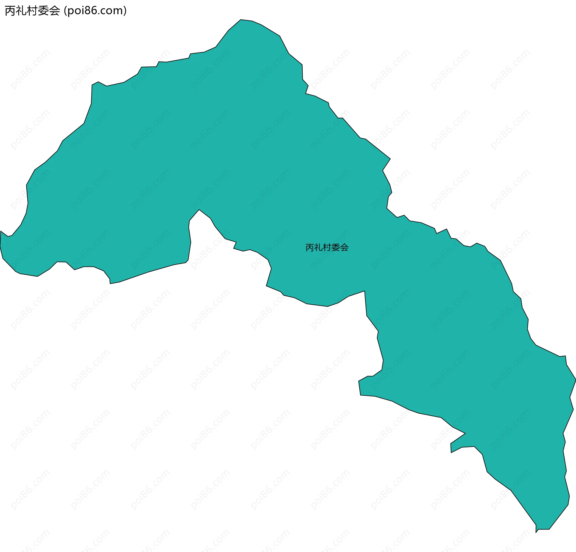 丙礼村委会边界地图