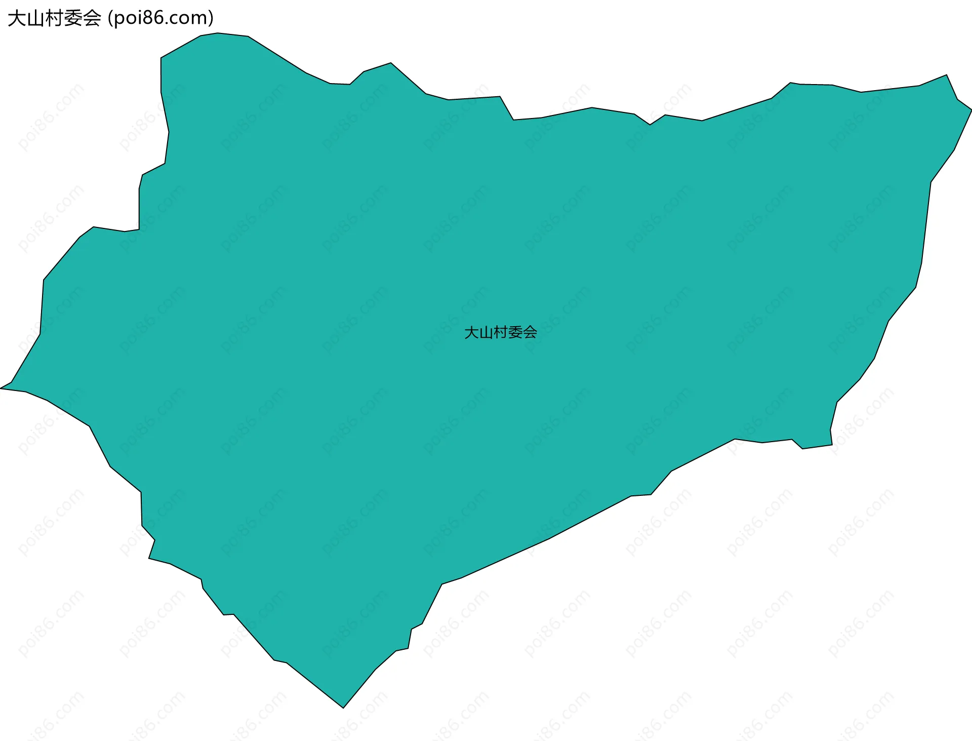 大山村委会边界地图