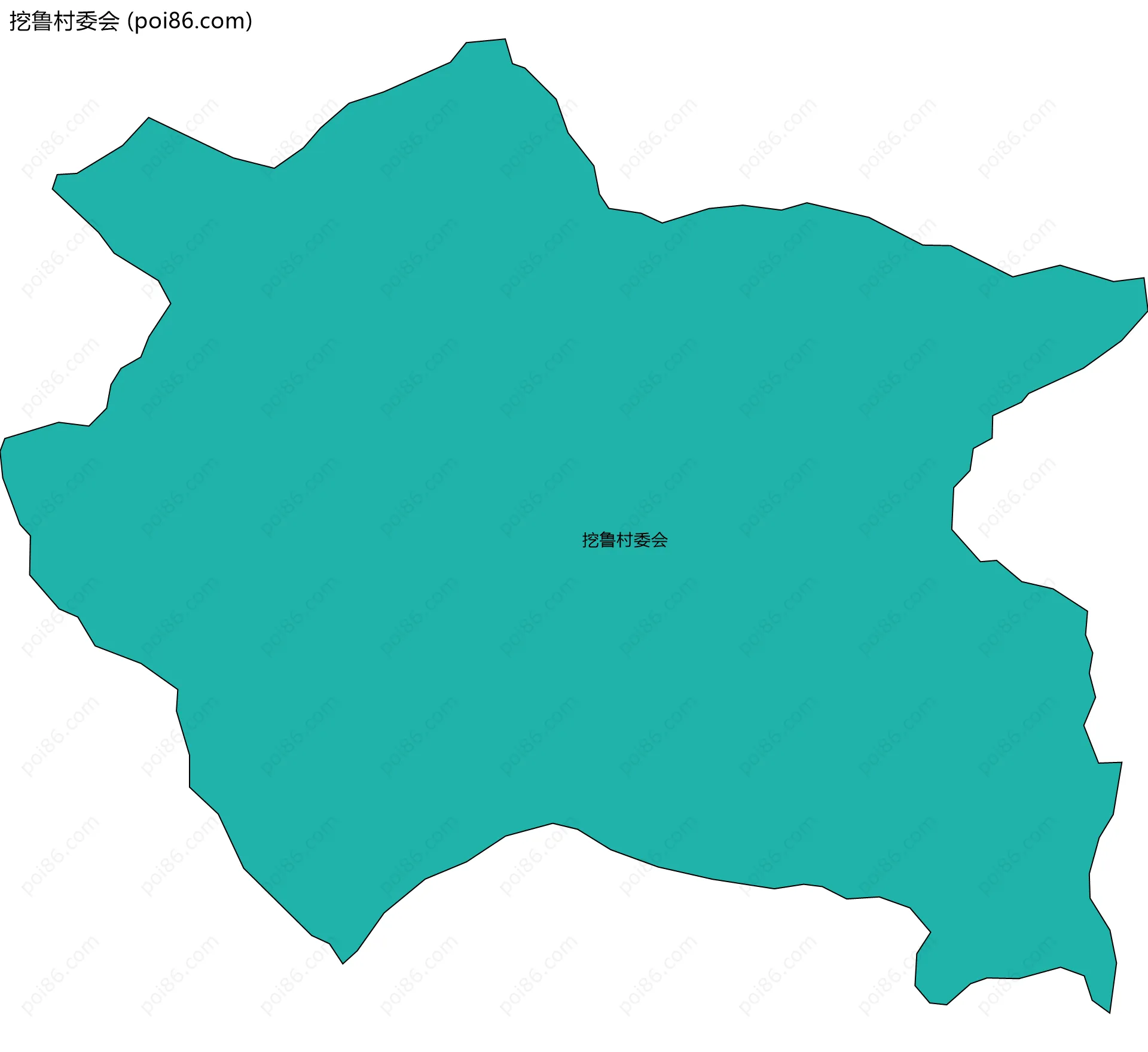 挖鲁村委会边界地图