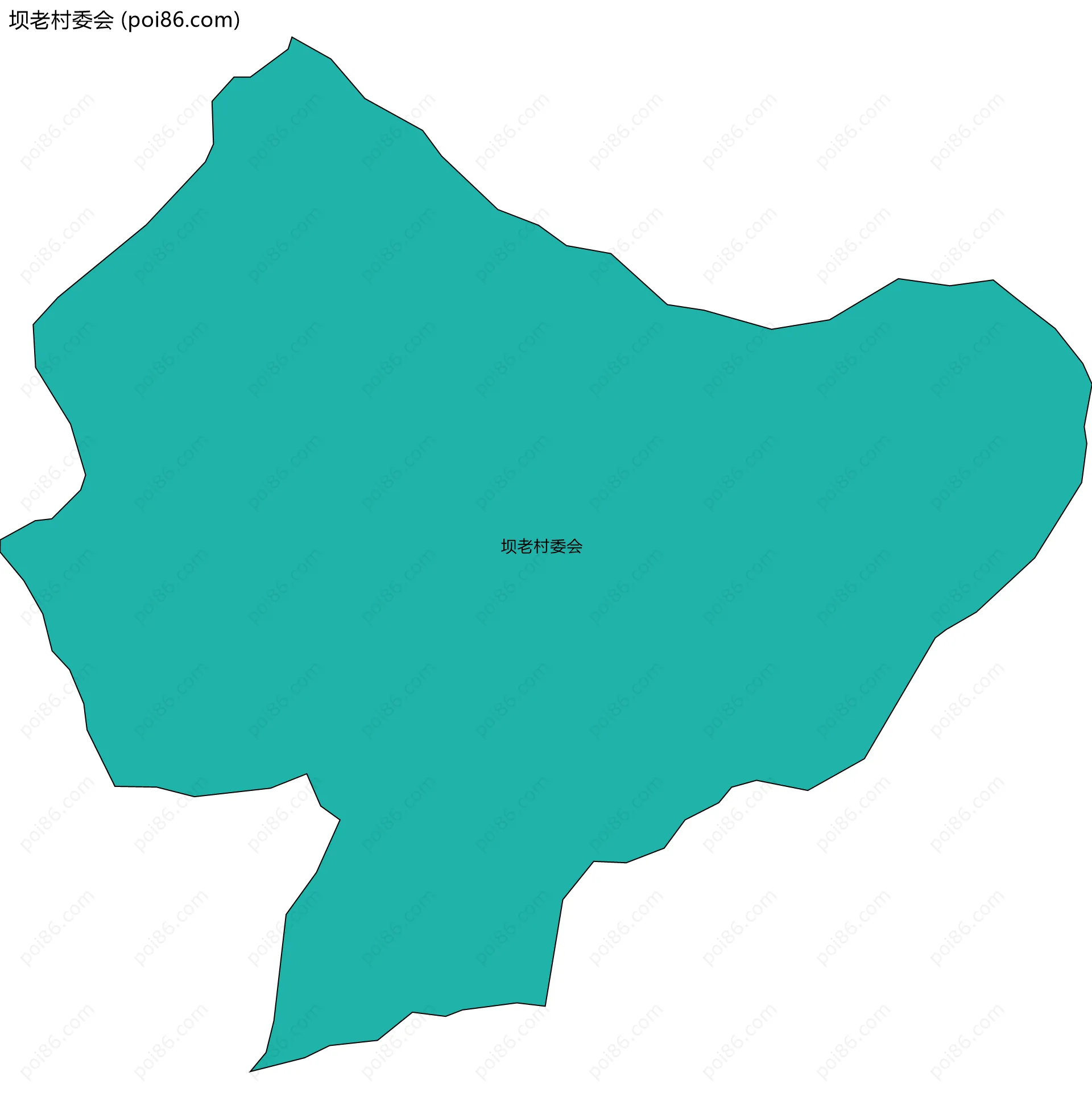 坝老村委会边界地图