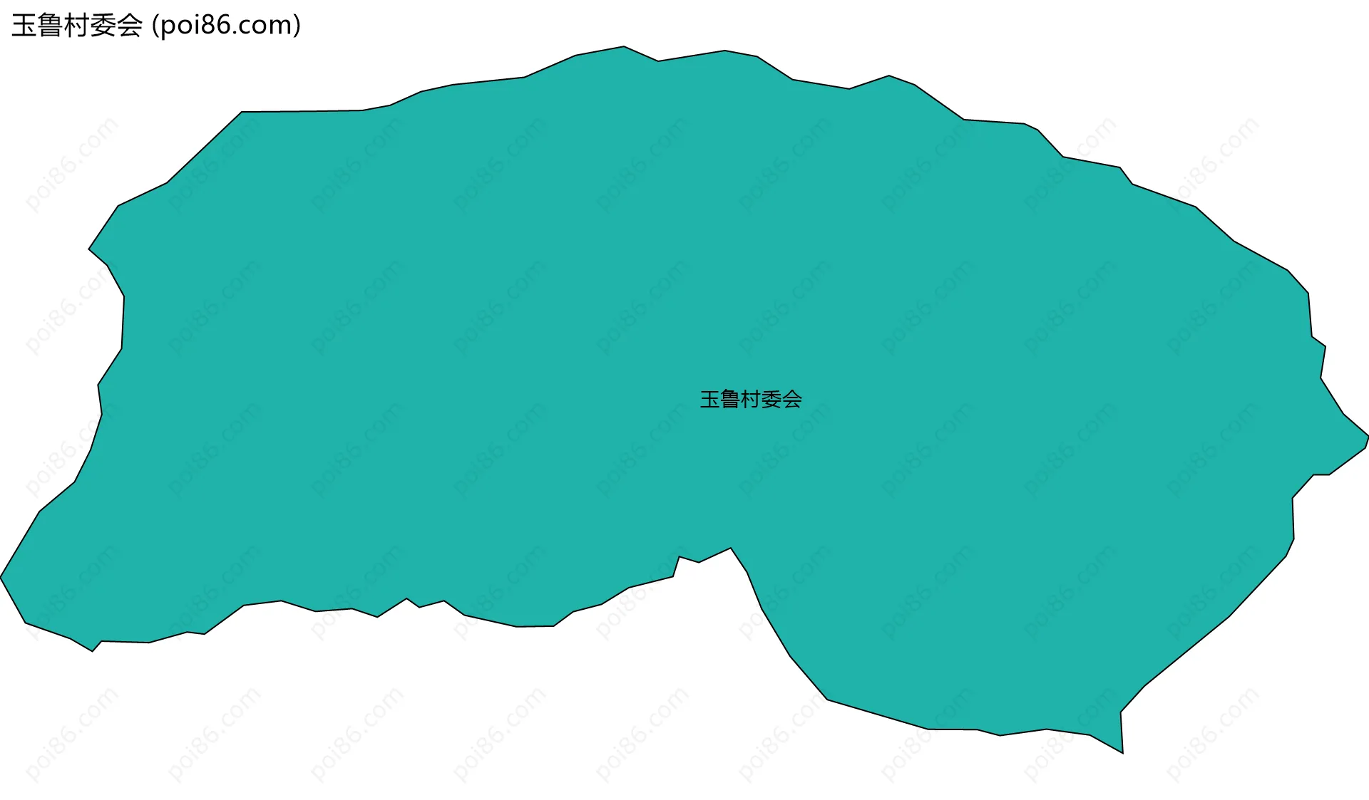 玉鲁村委会边界地图