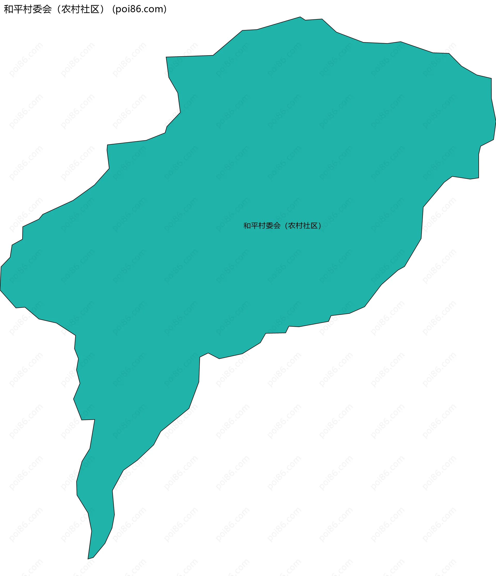 和平村委会（农村社区）边界地图