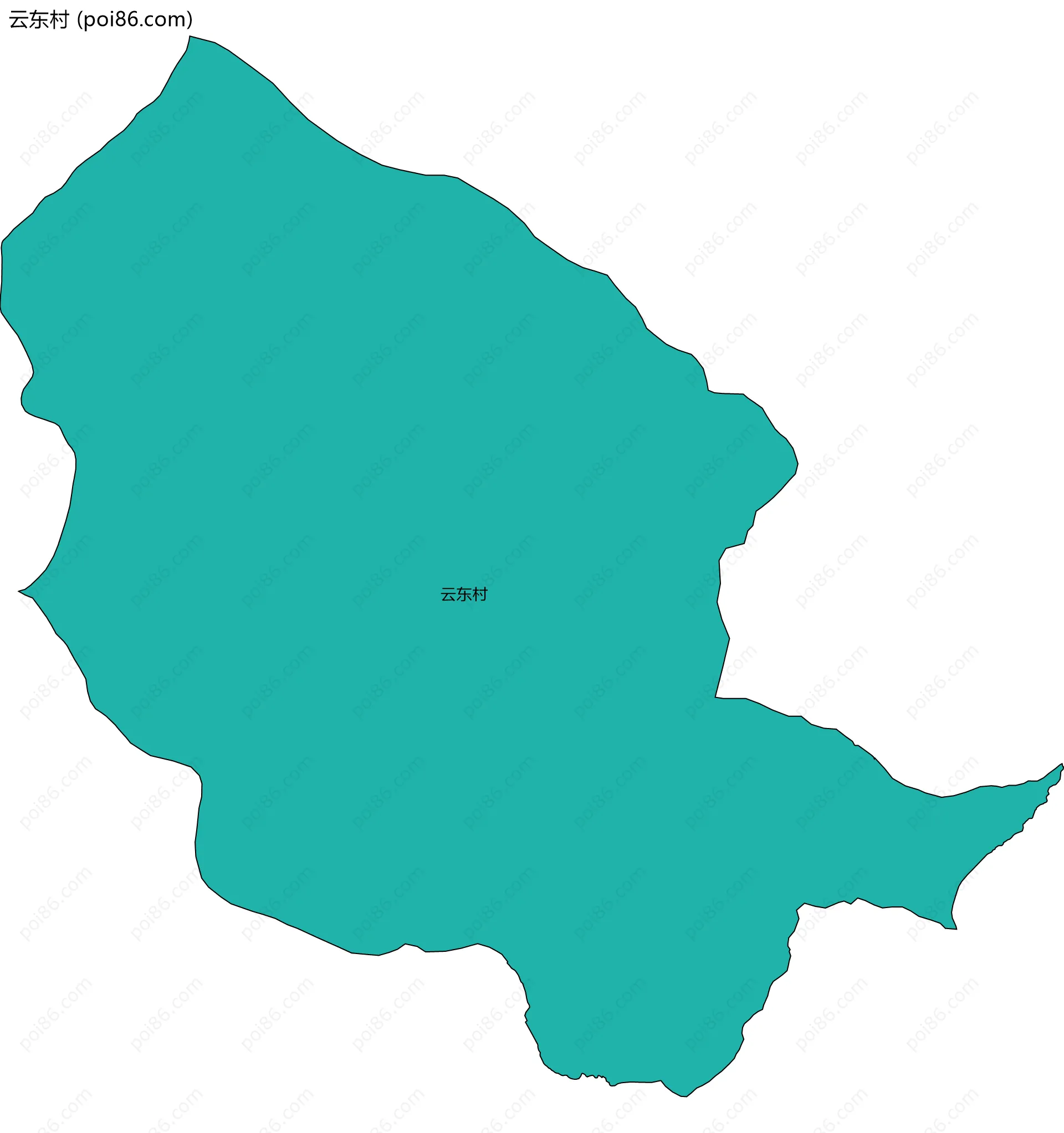 云东村边界地图