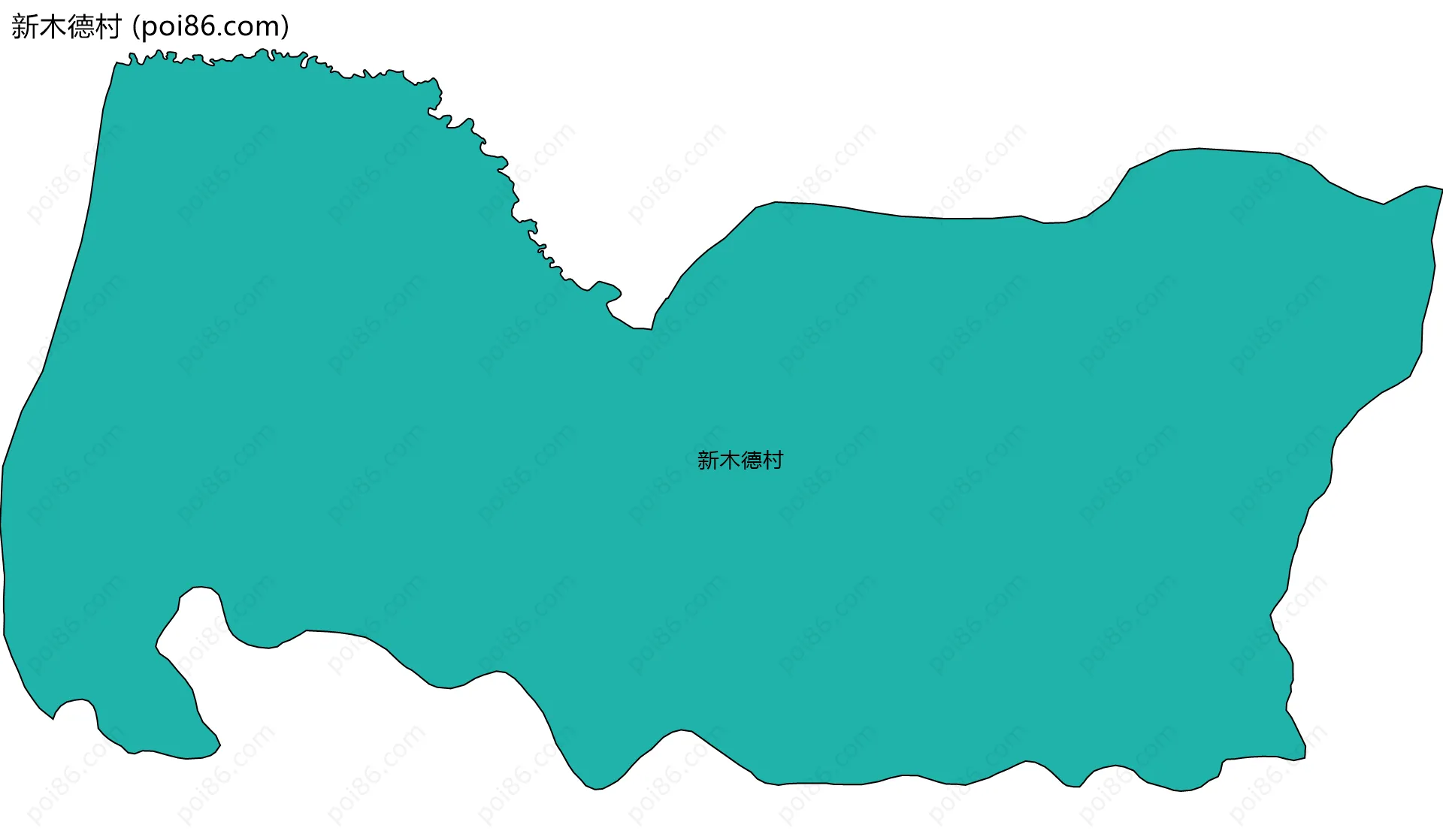 新木德村边界地图