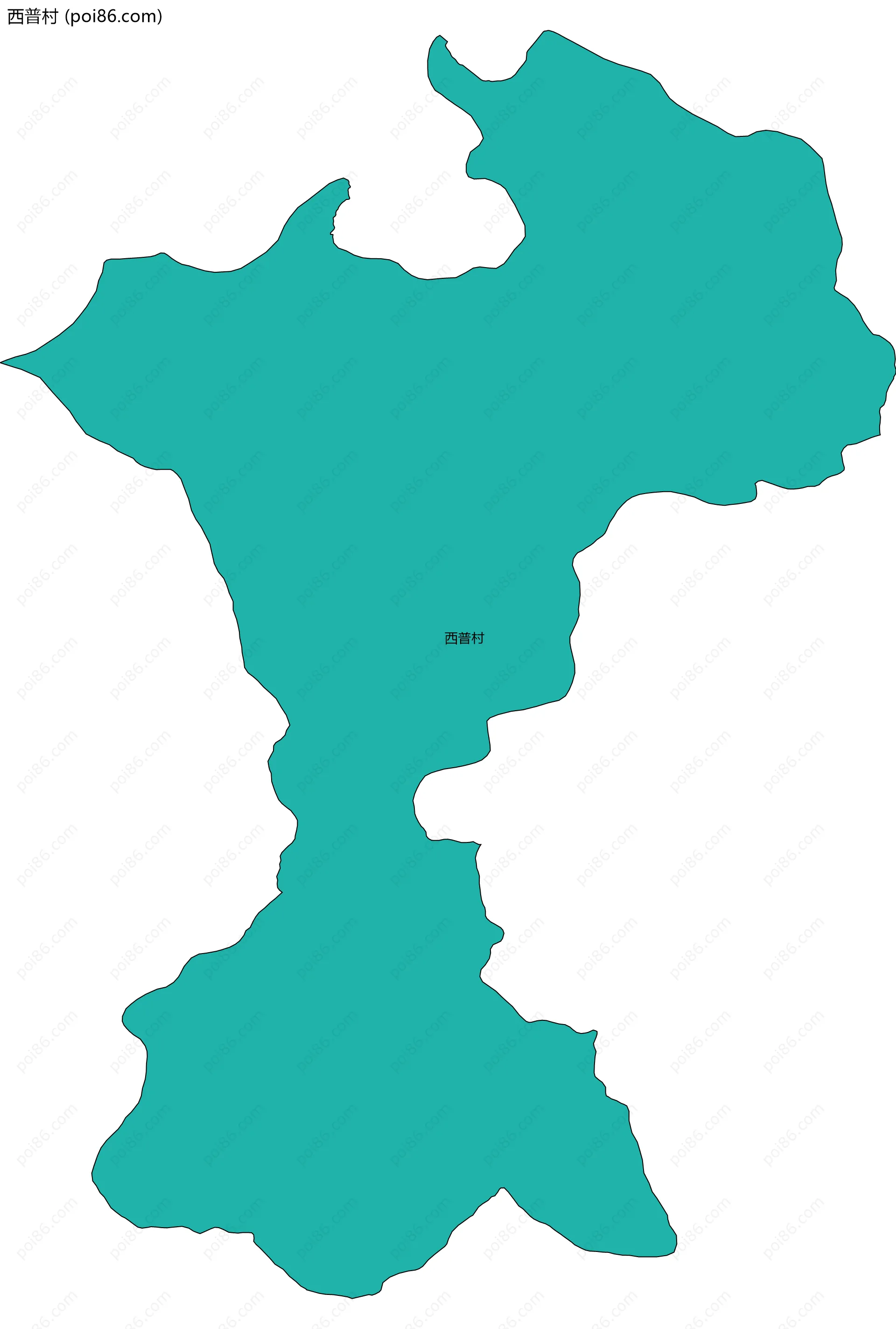 西普村边界地图