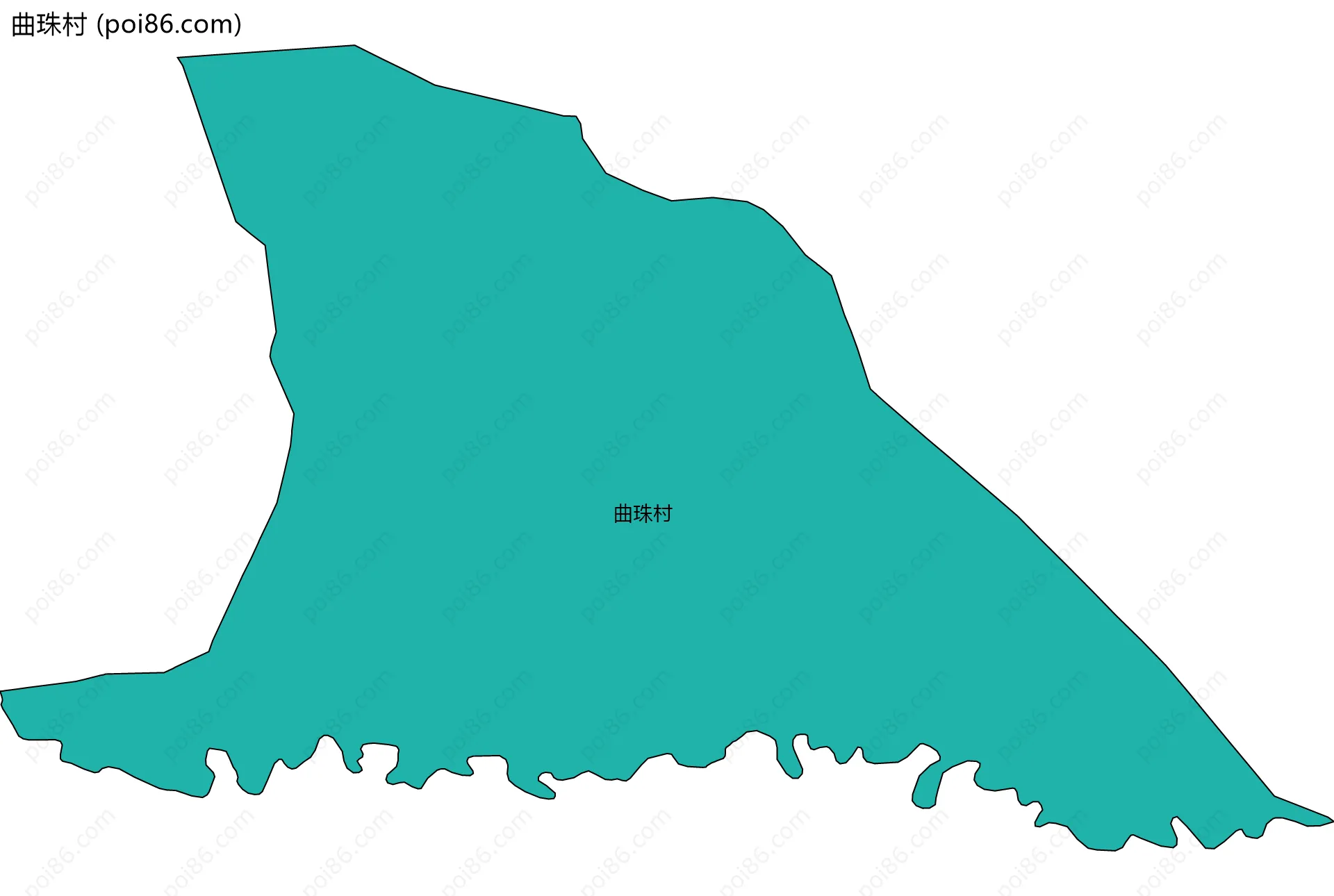 曲珠村边界地图