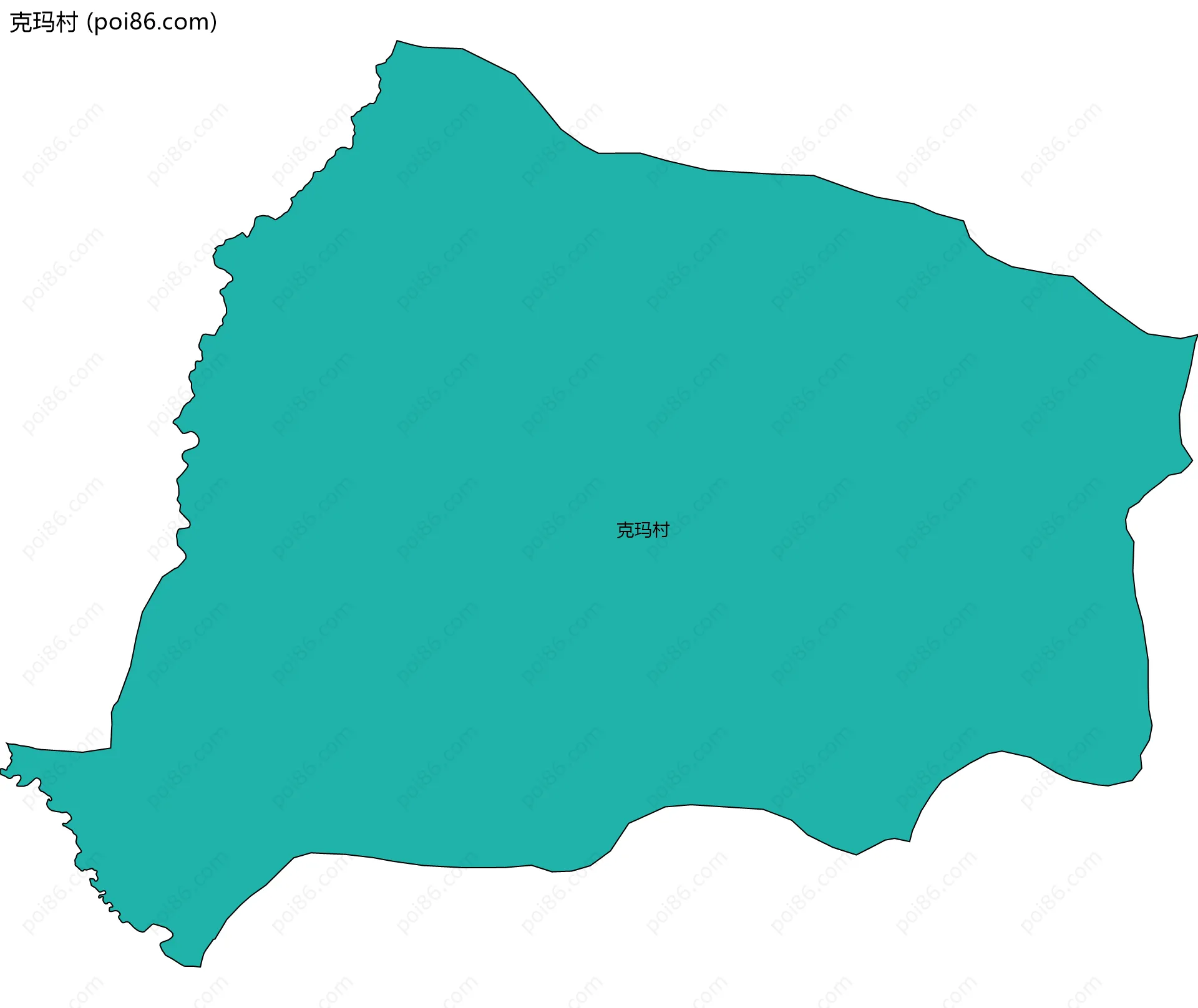 克玛村边界地图