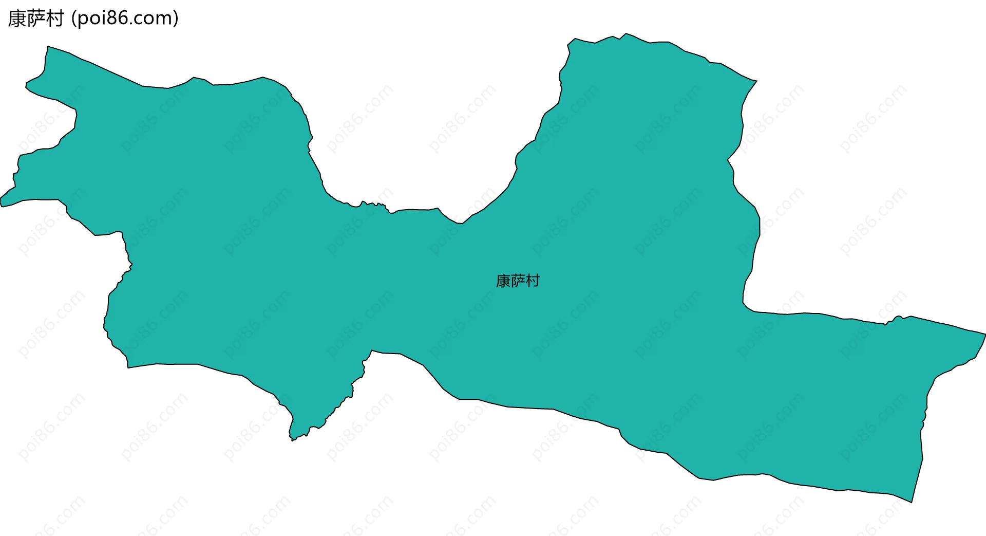 康萨村边界地图