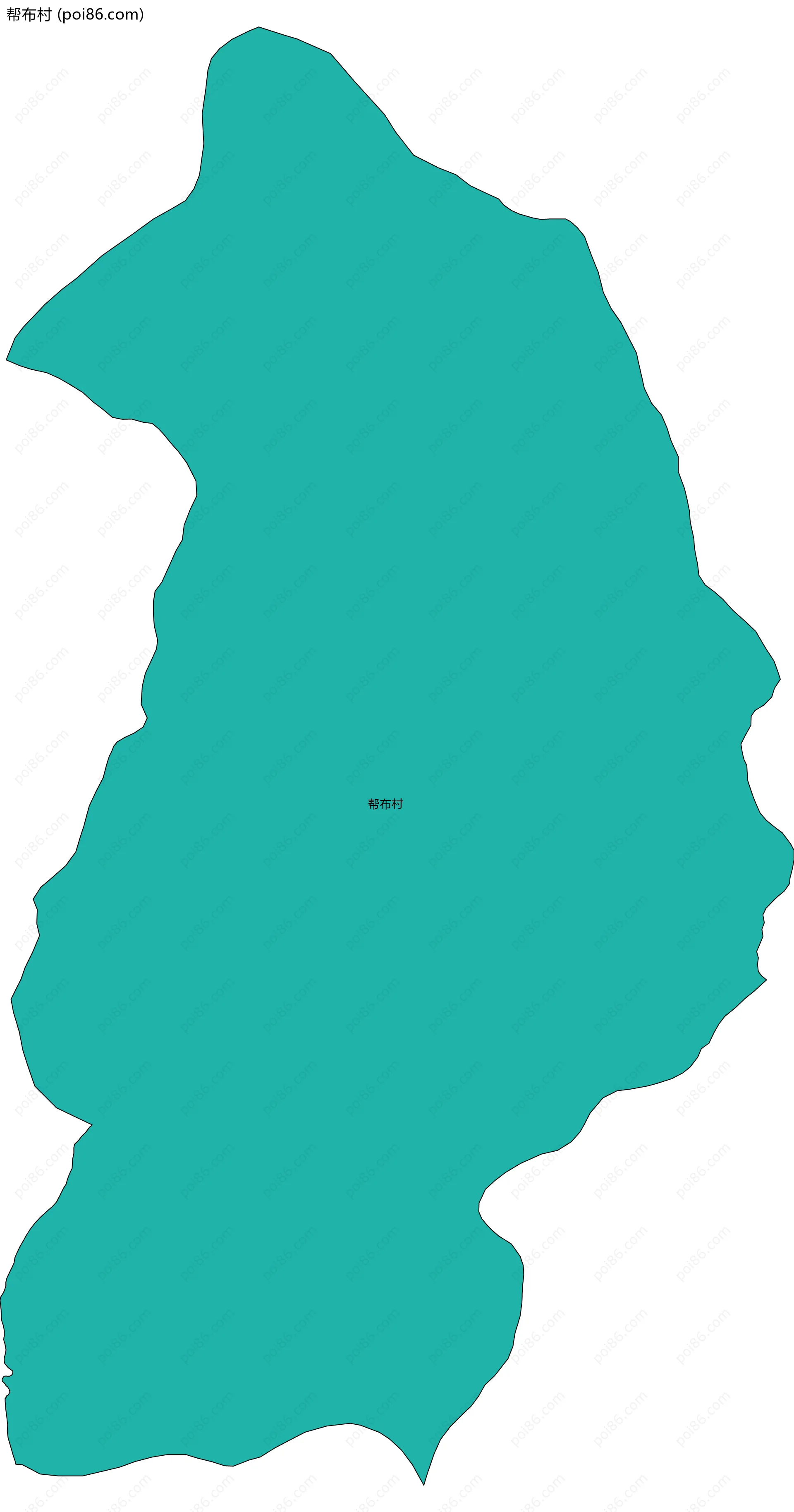 帮布村边界地图